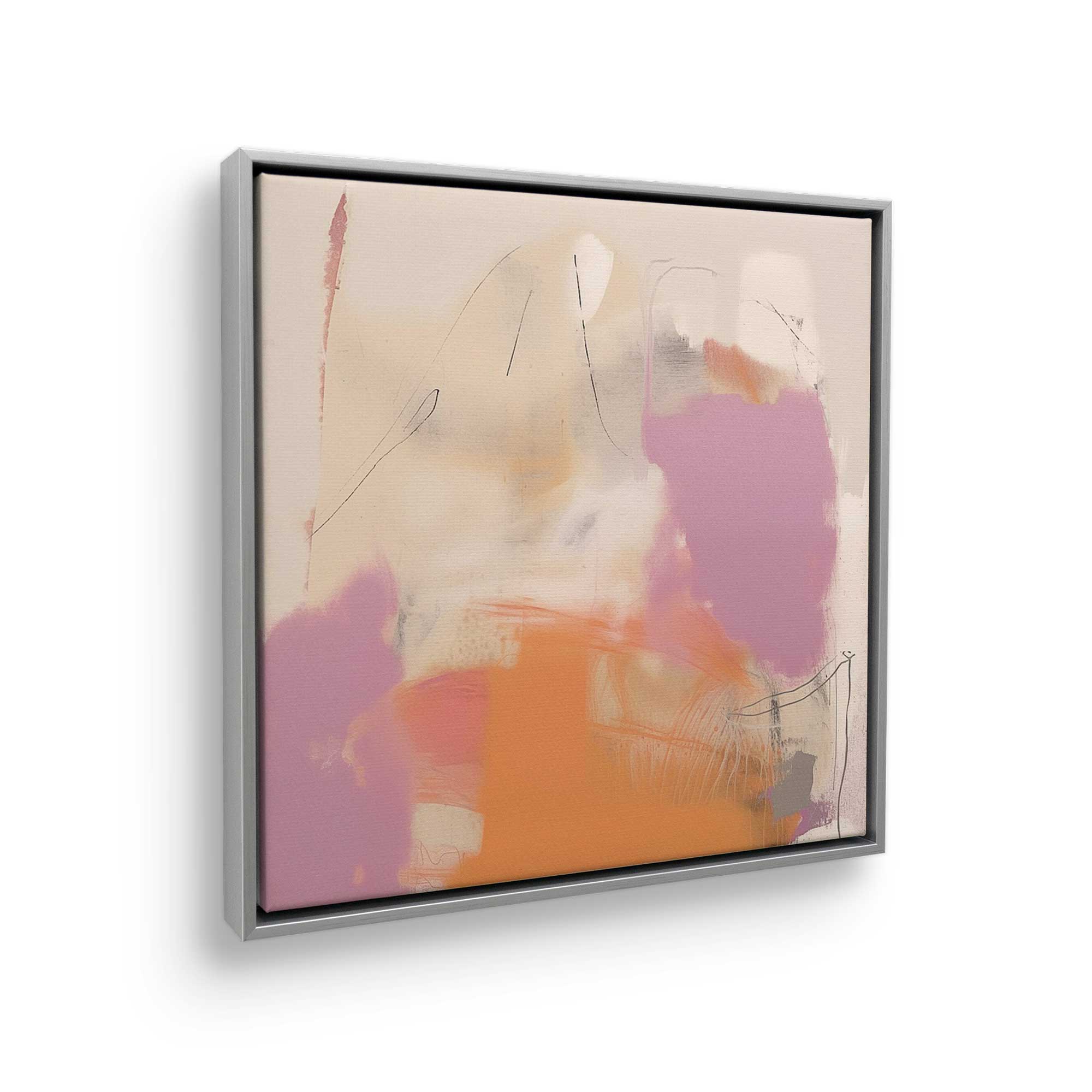 Cotton Candy Delight v2 Canvas Wall Art Print - Vibrant Abstract Painting for Living Room, Bedroom & Office Decor