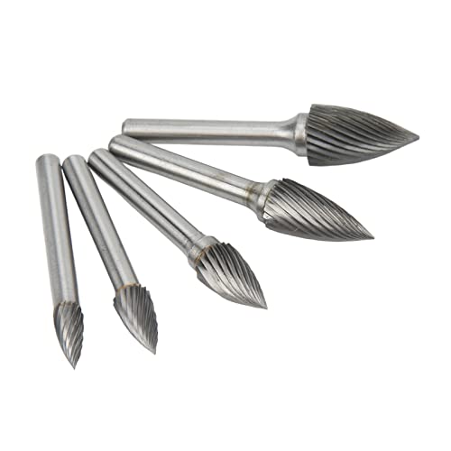 Premium Carbide Rotary Burr Bit Set - Heat Treated Multipurpose Cutting Tools for Metal, Wood, Plastic - Perfect for Automotive Repair & Marine Boat Maintenance