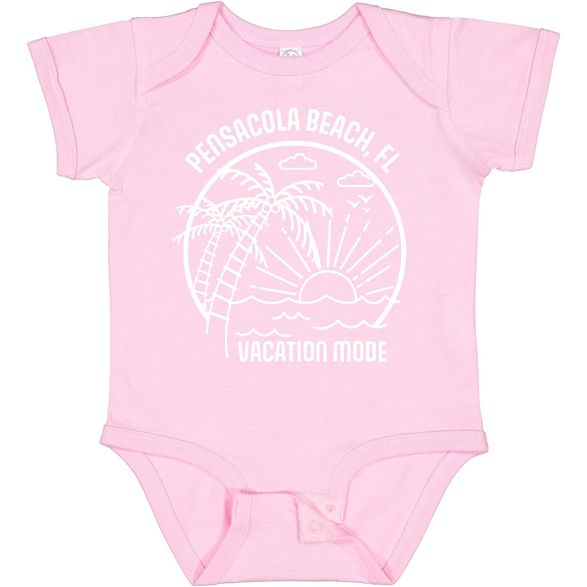 Inktastic Summer Vacation Mode Pensacola Beach Florida Baby Bodysuit - Soft Cotton Infant Onesie for Beach Trips & Family Vacations