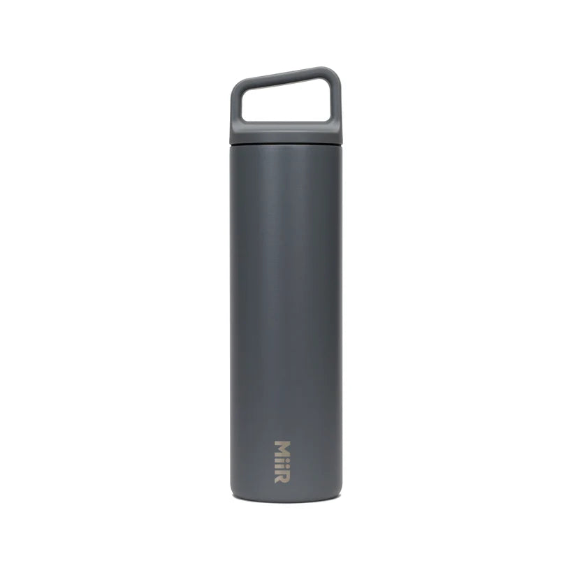 MiiR 20oz Wide Mouth Insulated Water Bottle - Basal Gray | Leakproof Stainless Steel Vacuum Flask for Hiking, Gym & Outdoor Adventures