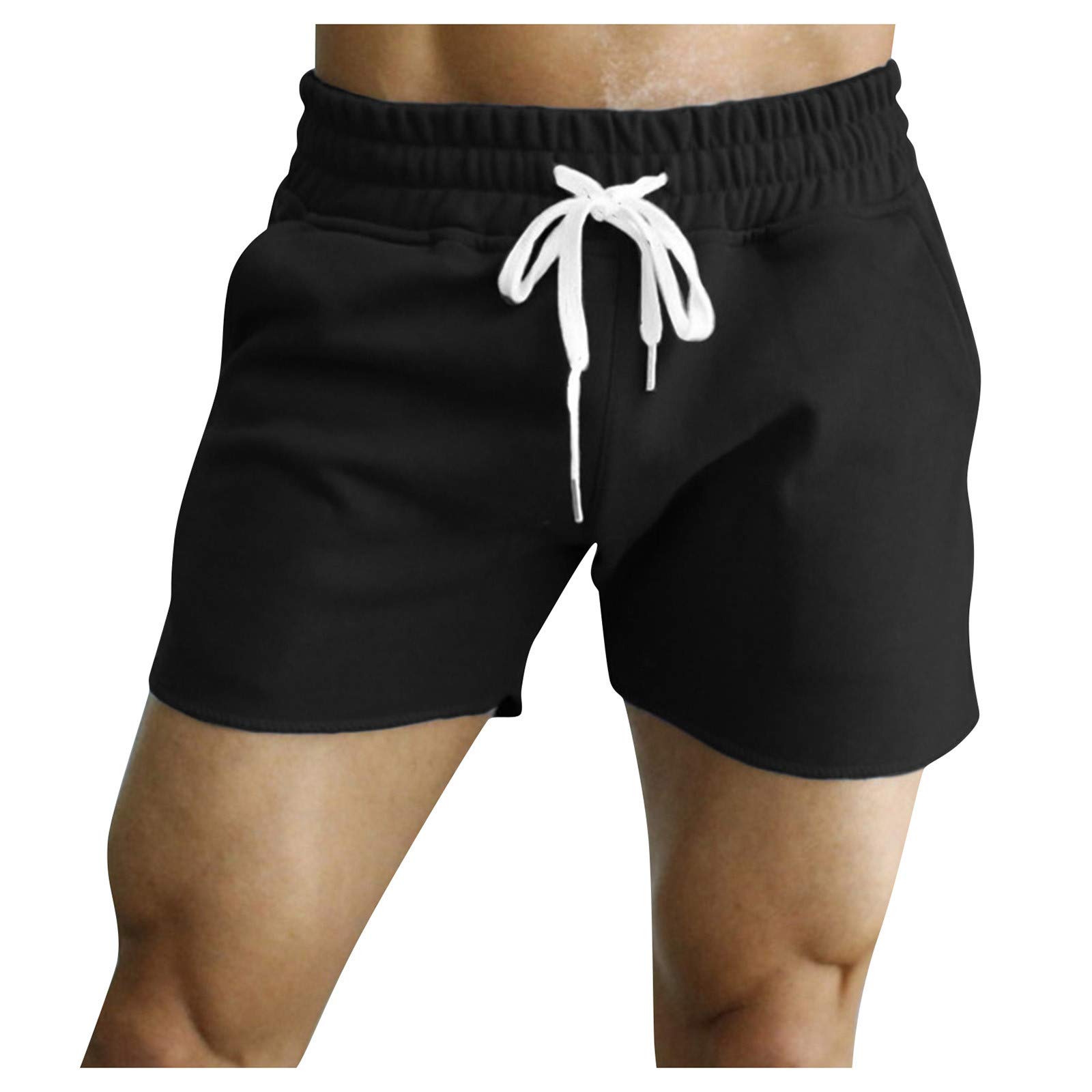 Men's Summer Casual Fitness Shorts with Pockets - Breathable Workout & Bodybuilding Gym Shorts for Running, Training & Outdoor Activities