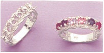 Solid Sterling Silver or 14kt Gold 3-7 Stone Mothers Ring Blank - Size 7 (Settings 163/253/57/143) - Perfect for Jewelry Making, Custom Engagement Rings & Gift Giving