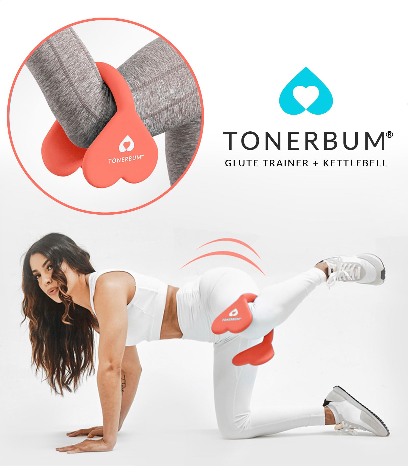 Booty Builder & Booty Trainer for Women & Men - Neoprene Weighted Glute Workout Equipment for Butt Lifting & Toning - Non-Slip Grip for Home Gym, Fitness & Leg Day Exercises