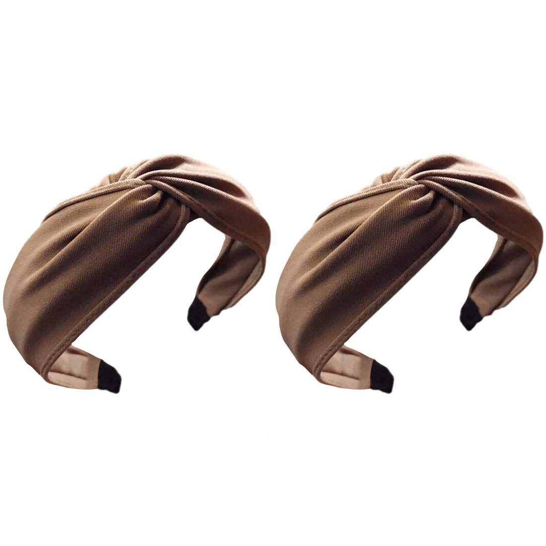 Huicai 2-Pack Comfortable Women's Hair Bands - Soft Wide Headbands for Sports, Yoga, Work & Everyday Use