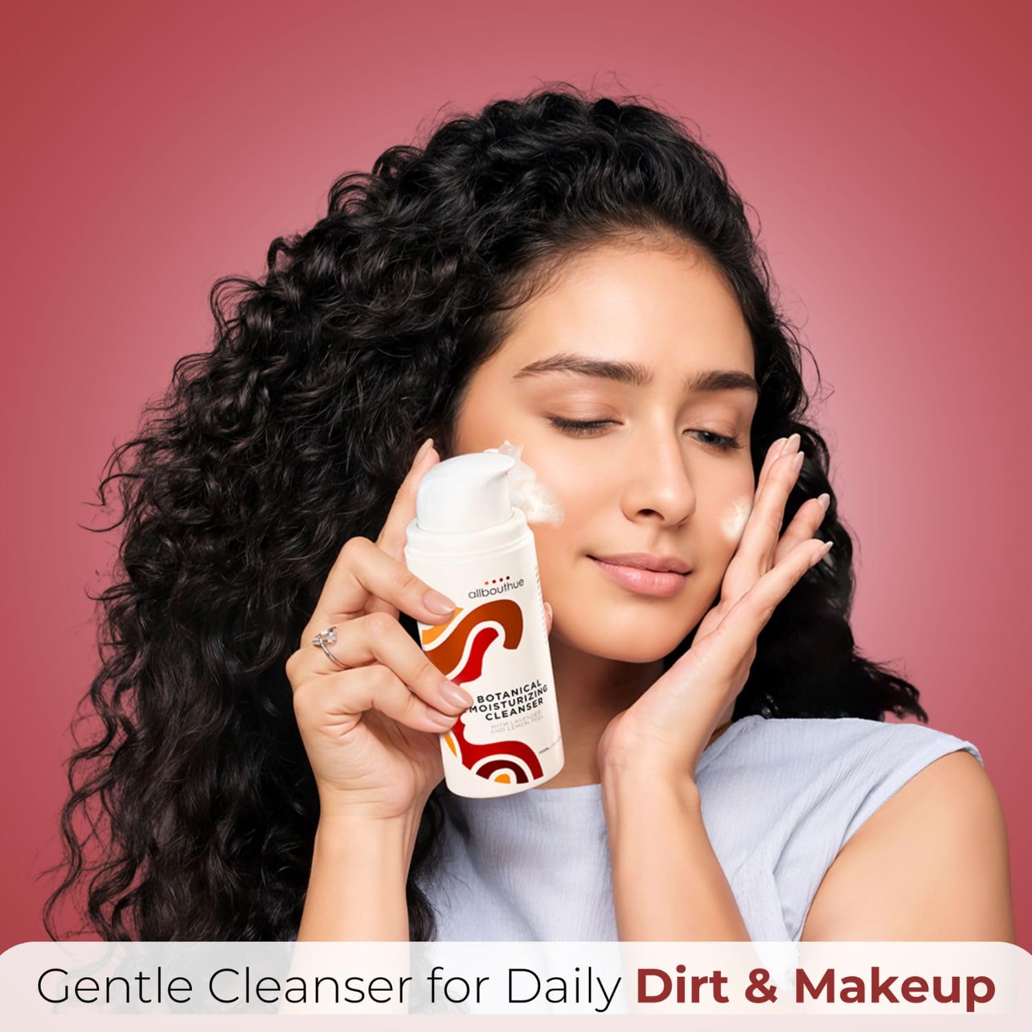 AllBoutHue Double Cleansing Hydrating Facial Cleanser | Natural Gentle Face Wash for Women | Vegan & Cruelty-Free | Moisturizing for Mature & Dry Winter Skin | 3.4 Oz | Perfect for Nighttime Skincare Routine & Sensitive Skin Care