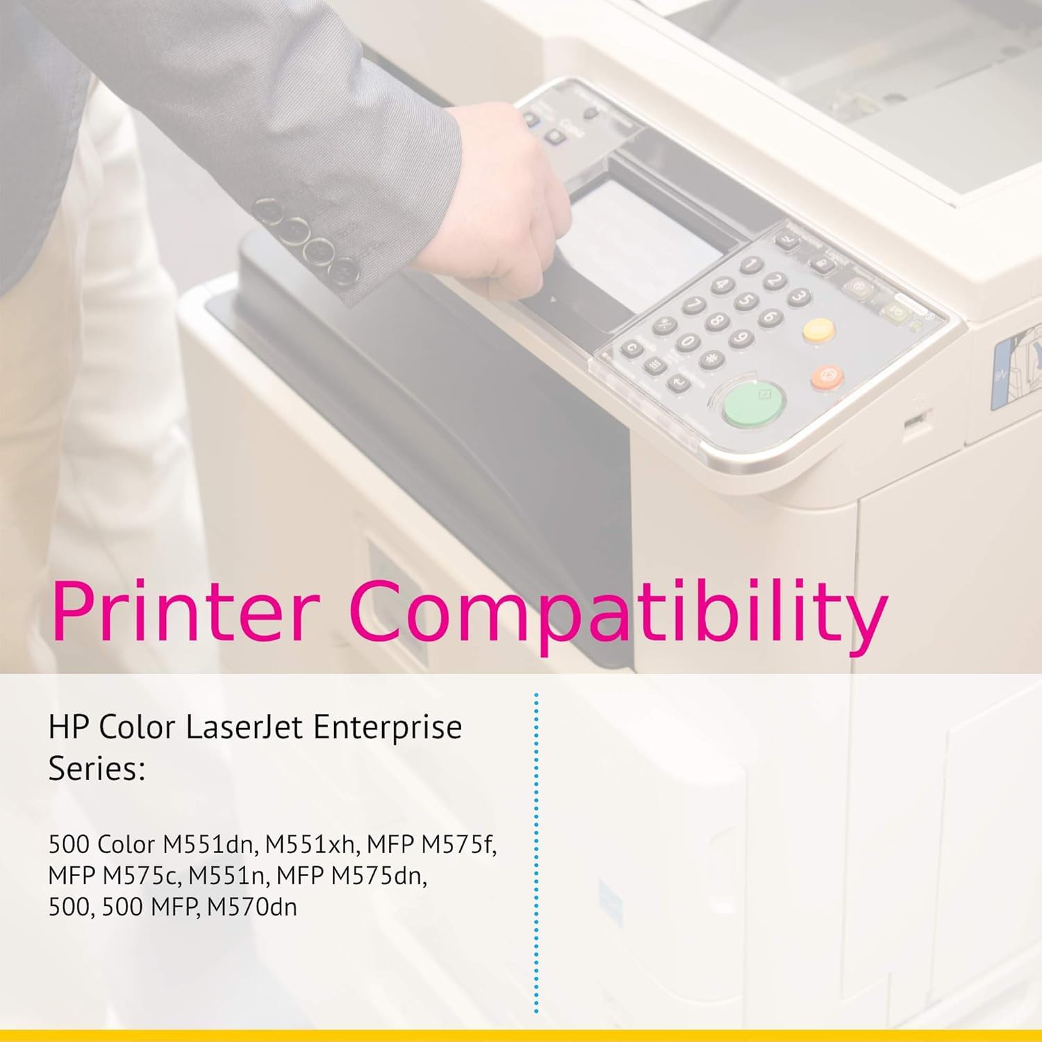 HP 507A CE400A MICR Magnetic Ink Toner Cartridge Replacement - Compatible with HP LaserJet M551 M570 MFP M575 Printers - Perfect for Check Printing & Banking Documents