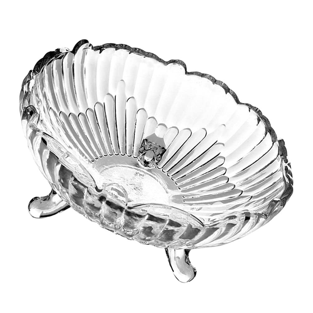 YARNOW Glass Candy Bowl - 12oz Clear Snack Serving Dish for Fruits, Nuts, Candy, and Vegetables - Perfect for Kitchen Countertop, Dining Table, Party Tray, and Dessert Display (Transparent)