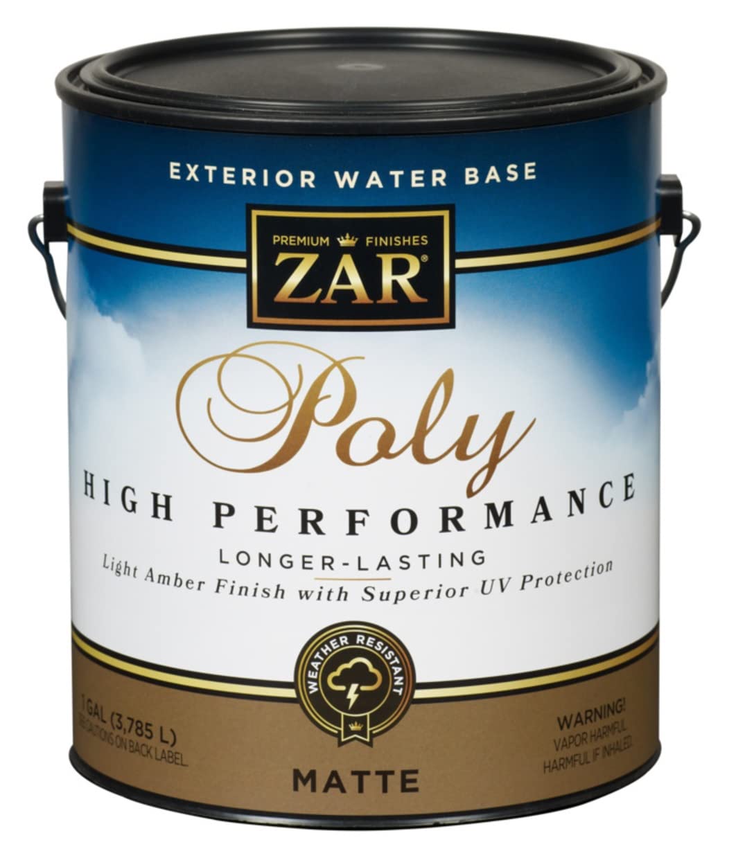 ZAR Matte Clear Water-Based Polyurethane 1 Gallon (Case of 2) - Durable Wood Finish for Floors, Furniture & Cabinets - Ideal for Indoor Home Projects & DIY Woodworking