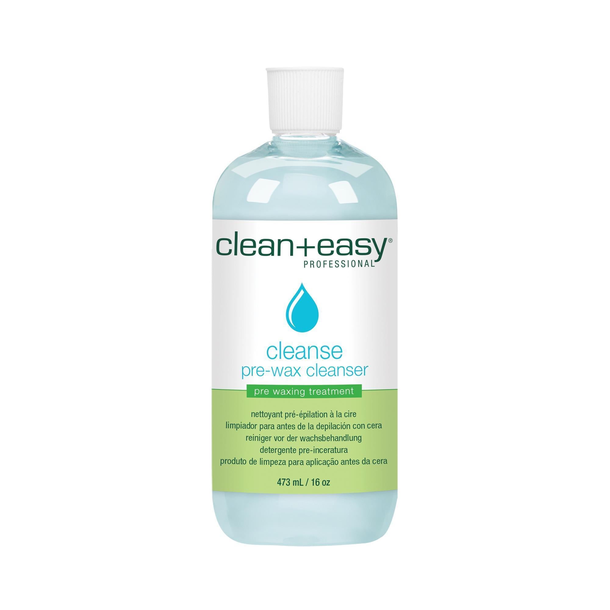 Clean + Easy Pre Wax Cleanser for Smooth Hair Removal – 16 oz Waxing Solution for Legs, Bikini & Face – Gentle Formula for Salon & Home Use