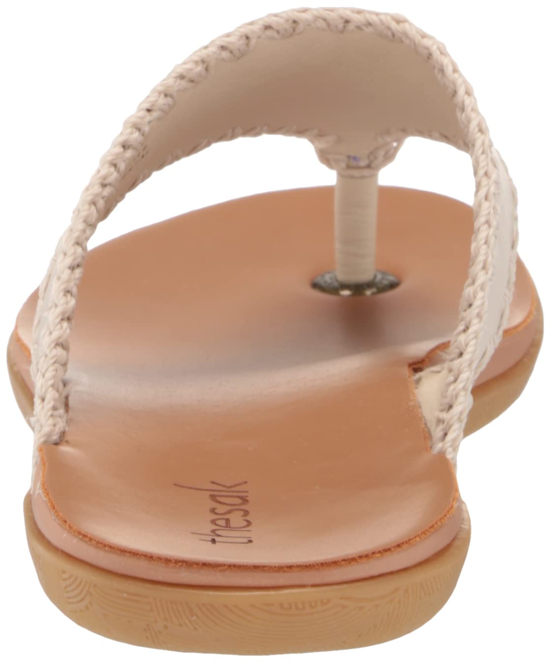 The Sak Women's Shana Thong Crochet Leather Flip Flop Sandals - Comfortable Summer Open Toe Shoes for Beach, Pool & Casual Outings