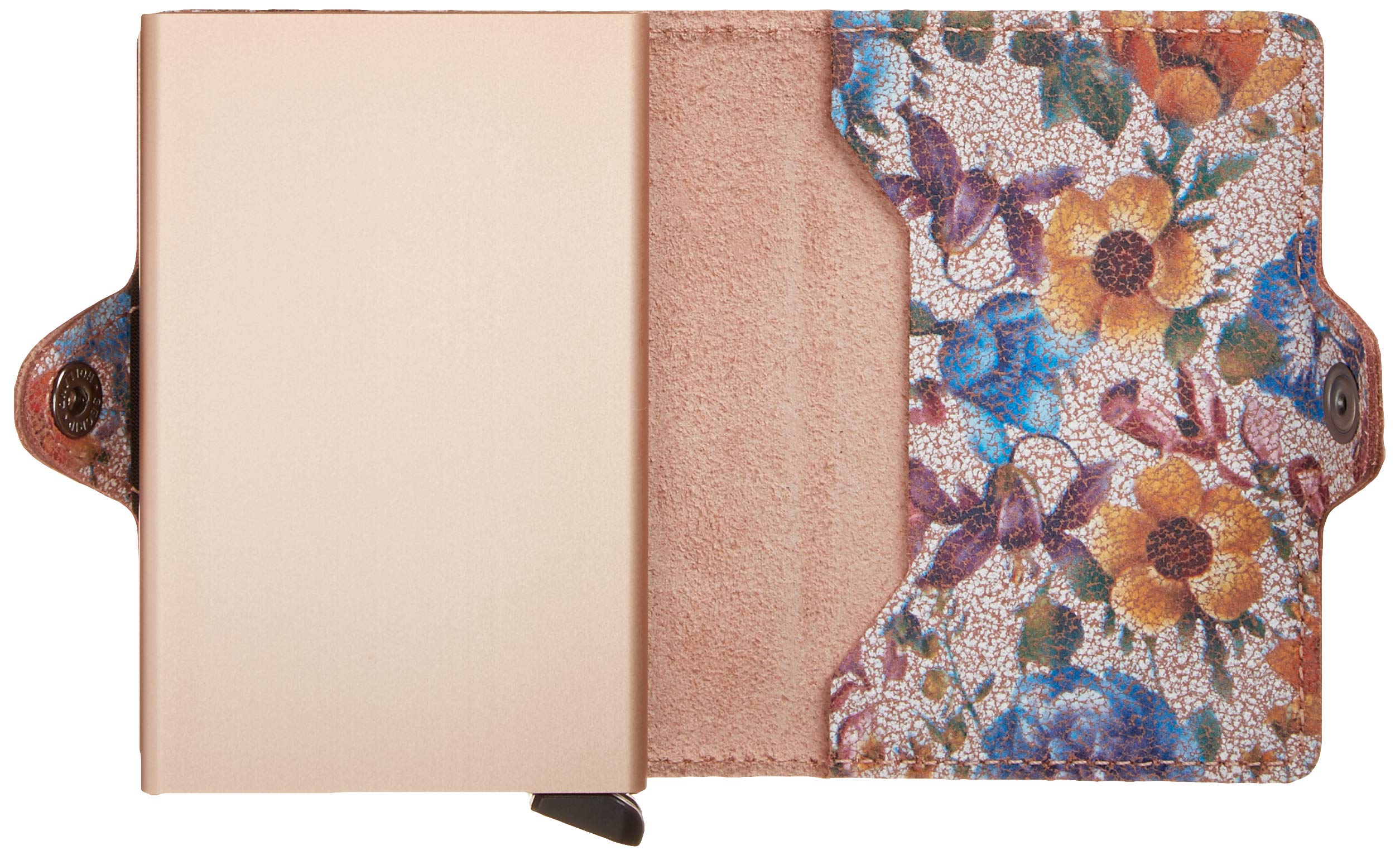 Secrid Twinwallet Crisple Rose Floral RFID Blocking Women's Wallet - Holds 16 Cards | Slim Card Holder for Travel, Work & Everyday Use