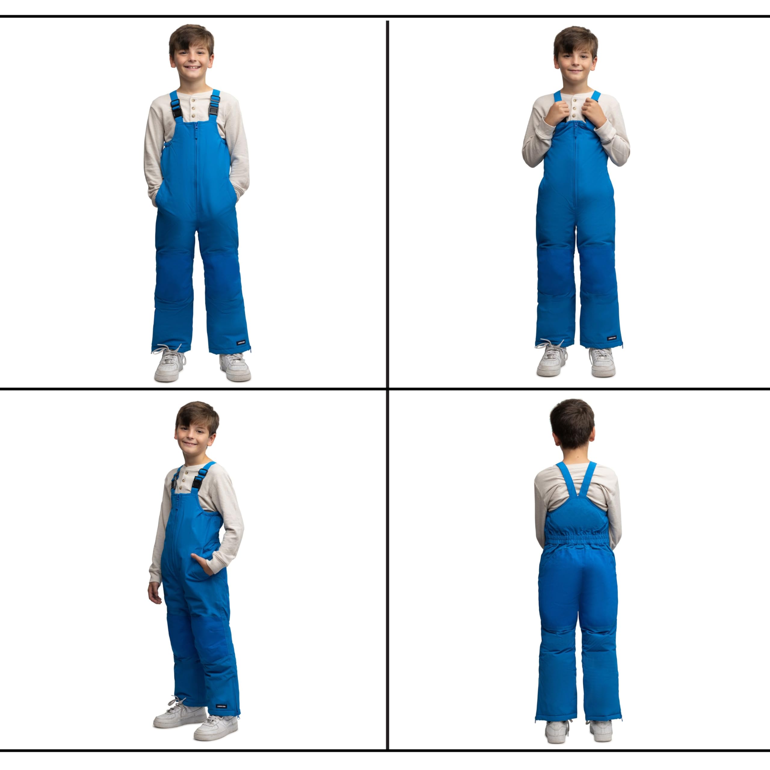 Lands' End Kids Waterproof Snow Pants with Reinforced Knees - Warm Winter Bib Overalls for Boys & Girls - Perfect for Skiing, Sledding & Outdoor Play