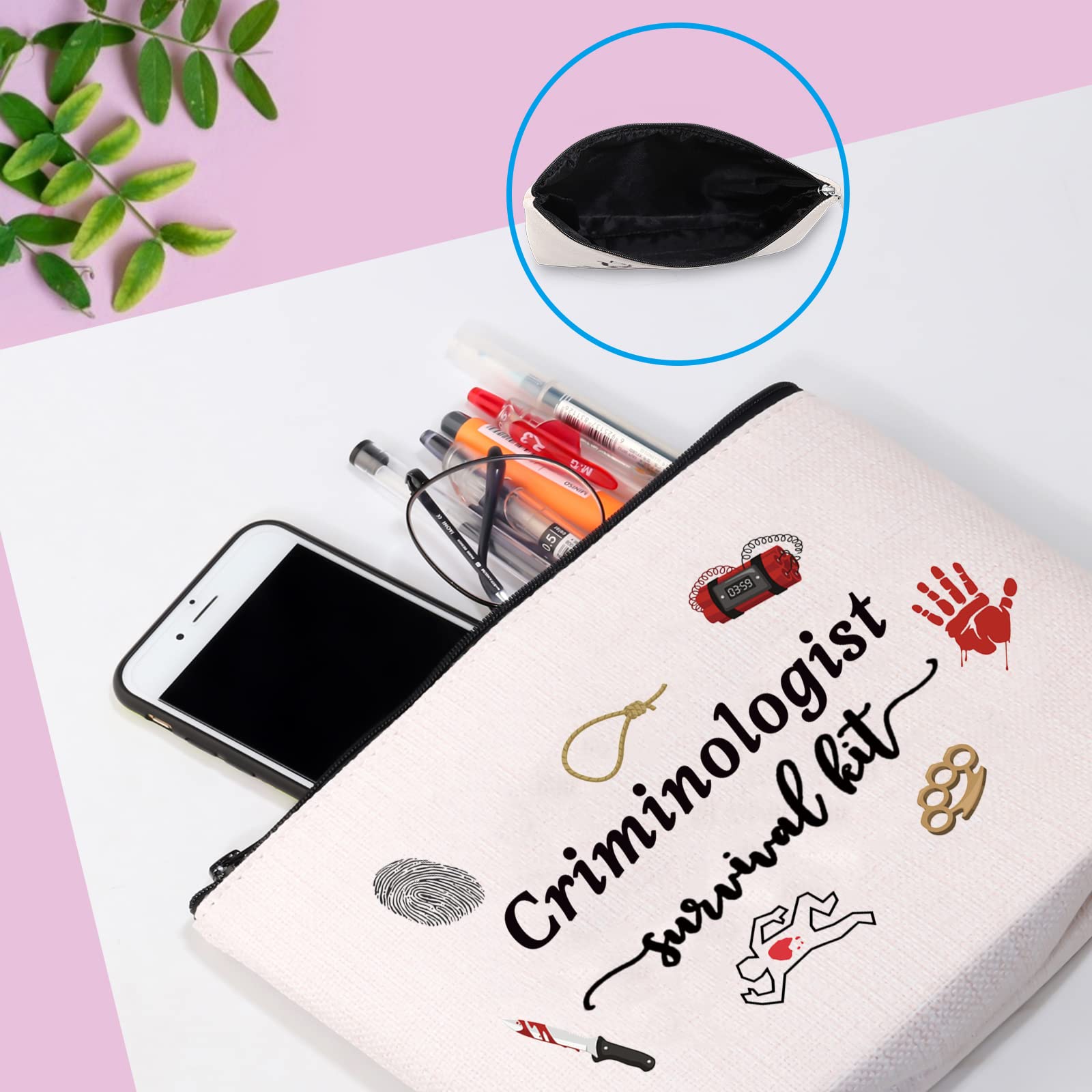 JTOUK Criminologist Forensic Scientist Survival Kit Makeup Bag - Perfect CSI & Criminology Student Gift - Durable Crime Scene Investigator Accessories for Work, Study & Outdoor Adventures