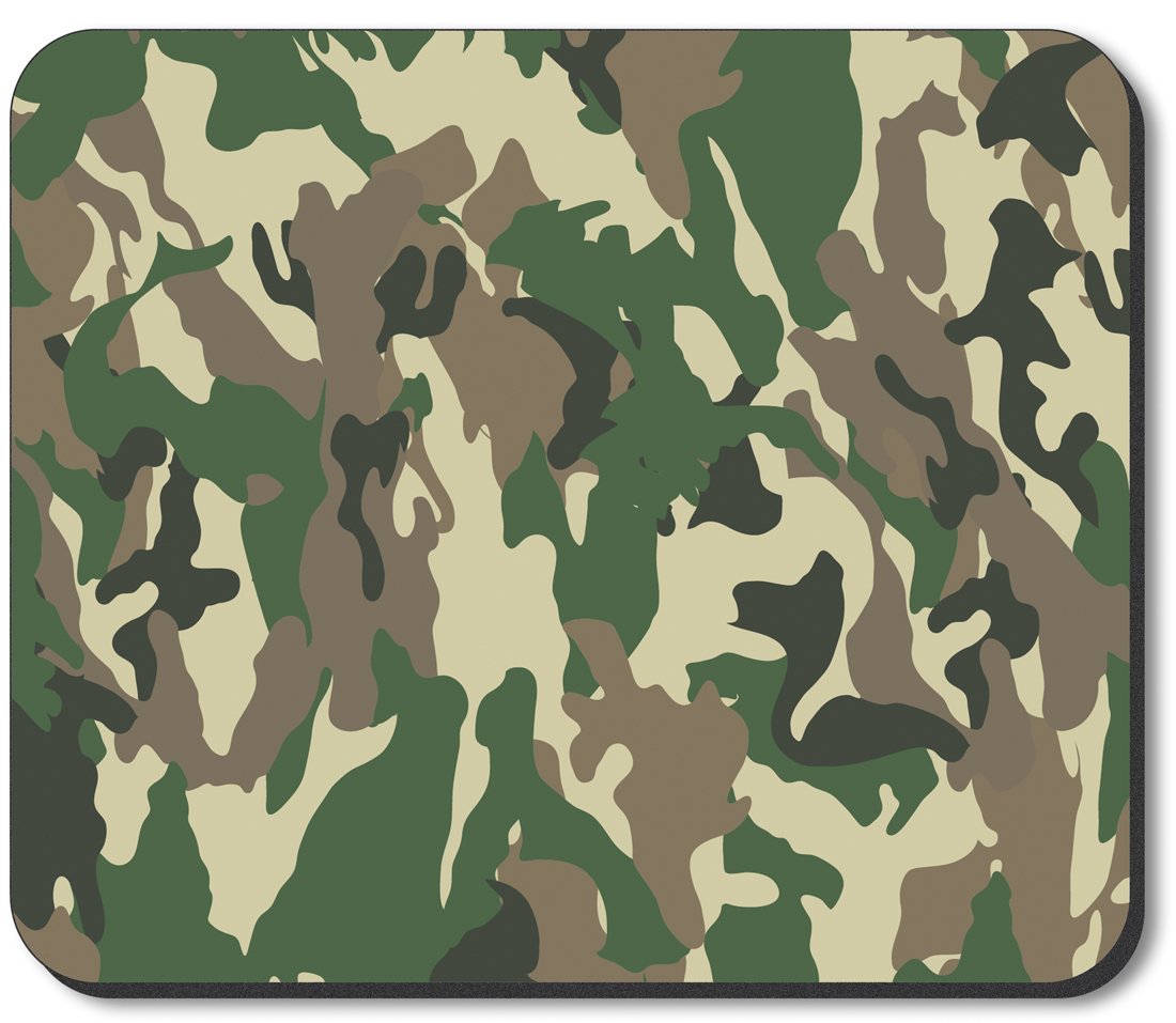 Premium Camouflage Art Plates Brand Mouse Pad - Non-Slip Gaming & Office Desk Mat for PC Laptop - Perfect for Work, Gaming & Home Office Setup