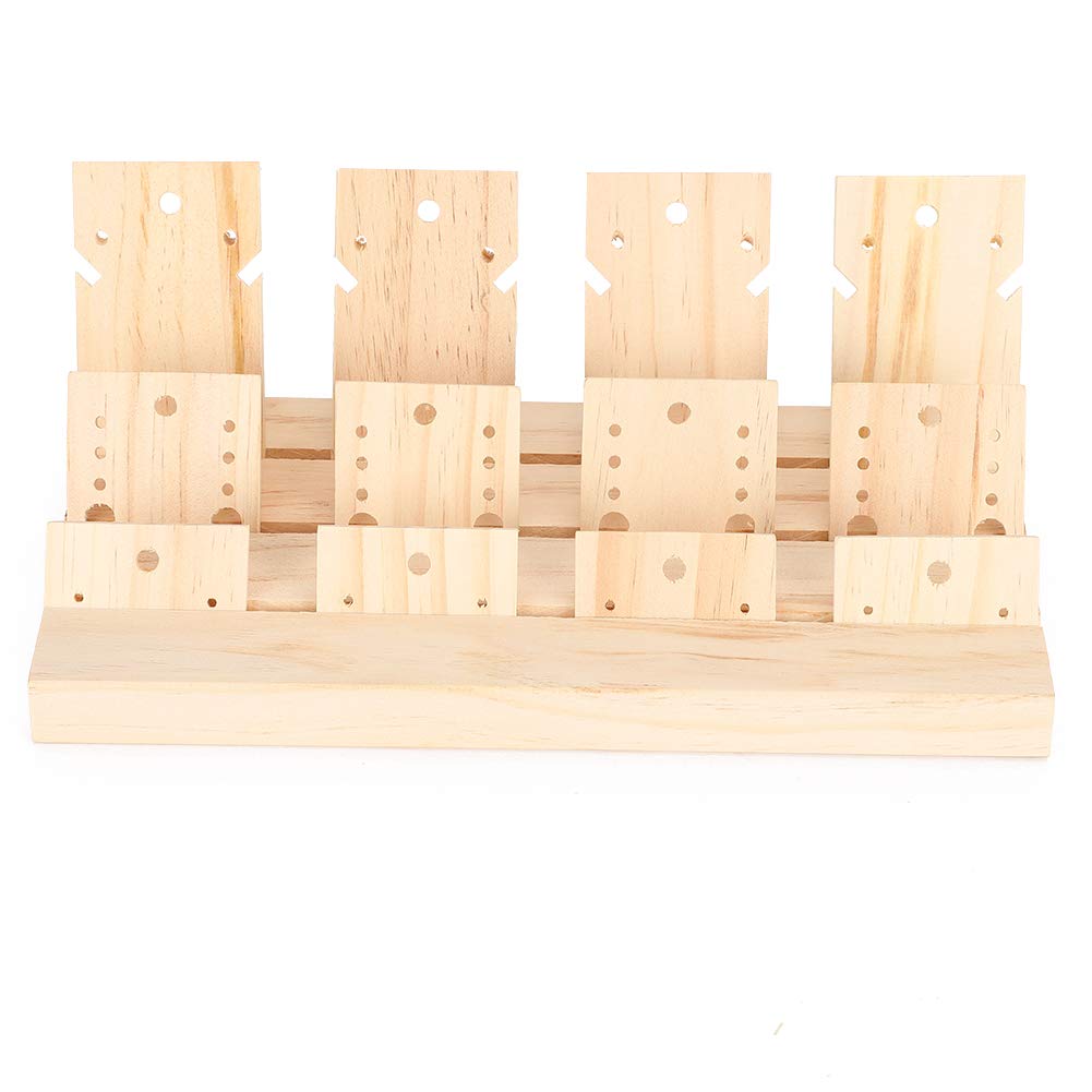 Wooden Earring Organizer Stand - Jewelry Display Holder for Studs, Rings & Hanging Earrings | Wood Earring Storage & Display Board - Perfect for Bedroom Vanity, Jewelry Shop & Travel Organizer