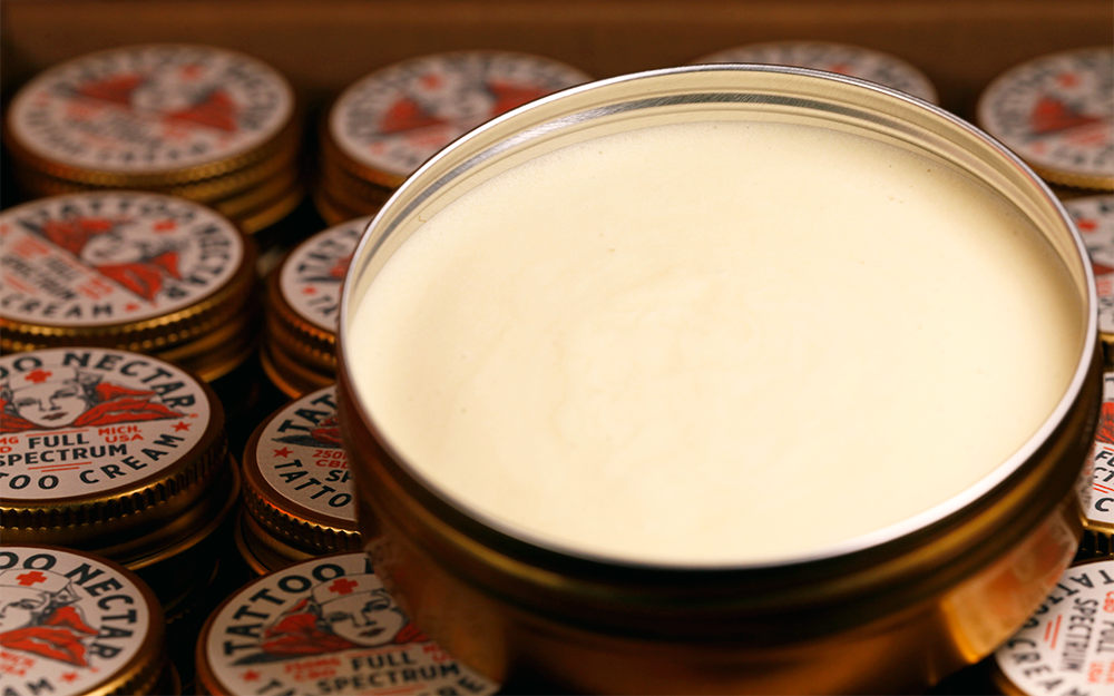 Tattoo Nectar Full Spectrum CBD Tattoo Cream - Soothing & Healing Tattoo Aftercare for Pain Relief & Skin Recovery | Perfect for New Tattoos & Tattoo Touch-Ups