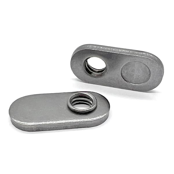 50-Pack #10-32 Single Tab Spot Weld Nuts with Target - Perfect for Automotive Repairs, Metal Fabrication & DIY Projects