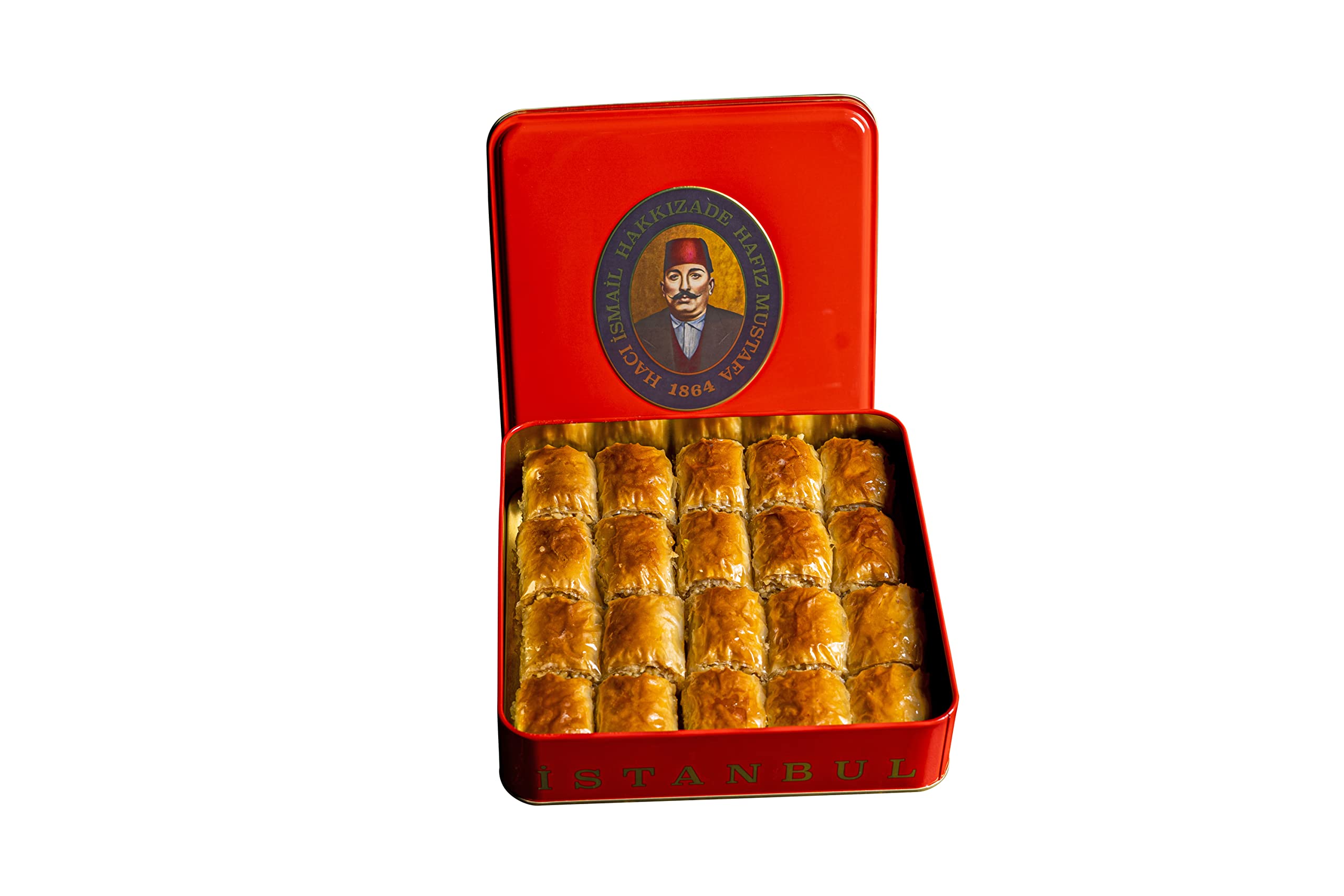 Hafiz Mustafa 1864 Istanbul Baklava Pastry Gift Box - Authentic Turkish Baklava Dessert with Fresh Phyllo Dough, Pistachio, Hazelnut & Walnut - Perfect for Birthday, Christmas Gifts, Parties & Tea Time Snacks