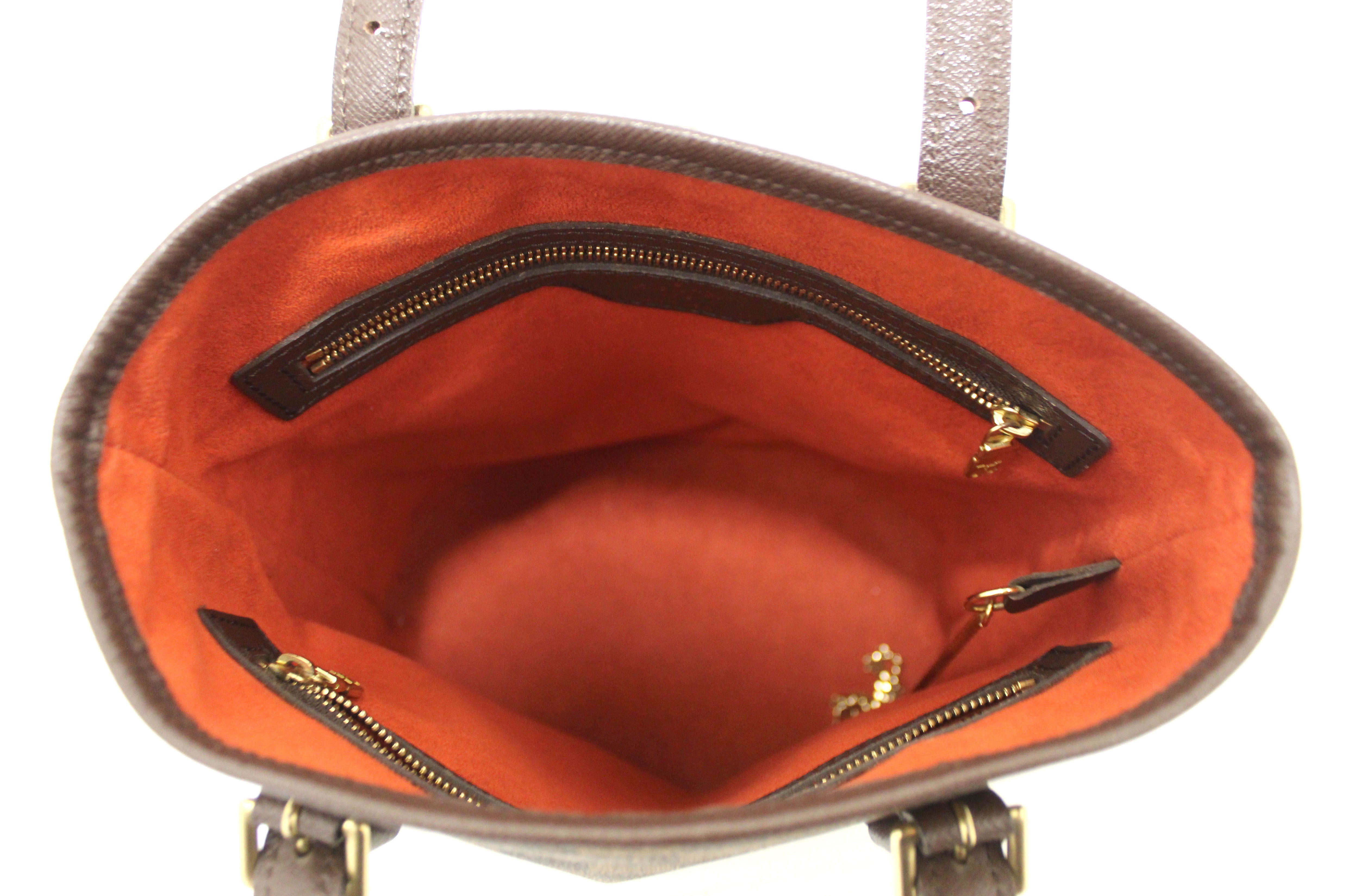 Authentic Louis Vuitton Damier Ebene Bucket PM Shoulder Bag - Luxury Handbag for Women, Fashion Crossbody Purse for Work, Travel & Everyday Use