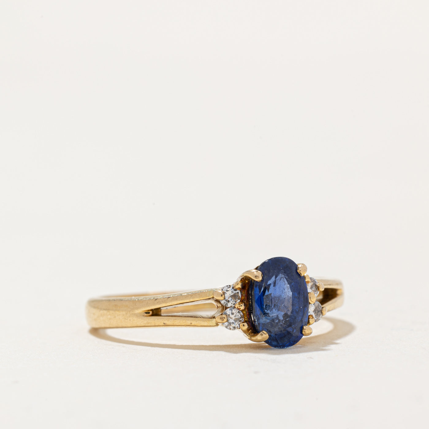 Exquisite 0.66ct Sapphire & 0.04ct Diamond Cocktail Ring - Size 6 | Elegant Statement Jewelry for Women | Perfect for Evening Parties, Weddings & Special Occasions