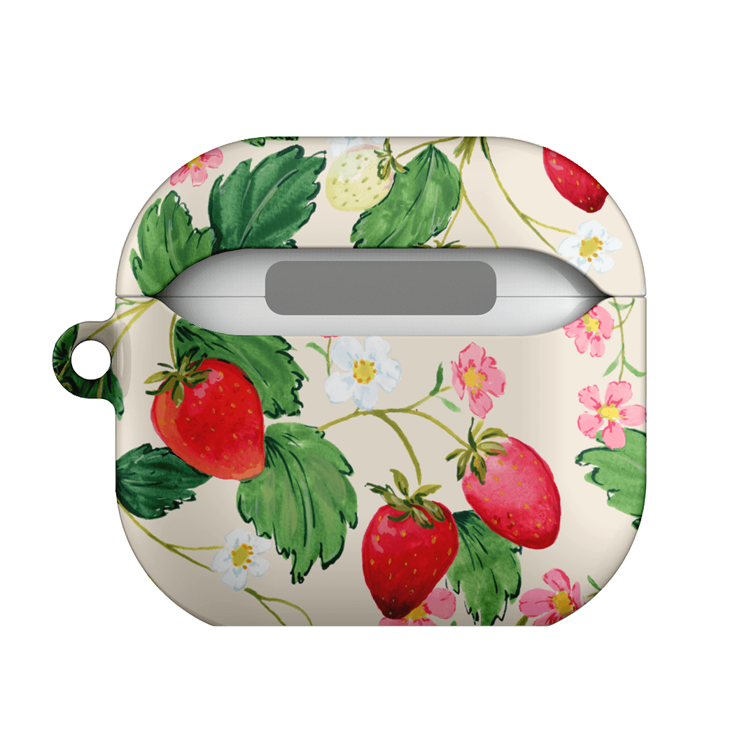 Cute Strawberry Design AirPods Pro Case with Keychain - Trendy Protective Cover for Apple AirPods 1/2/3 Gen | Perfect Gift for Music Lovers, Girls & Teens | Home, Office, Gym & Travel Use