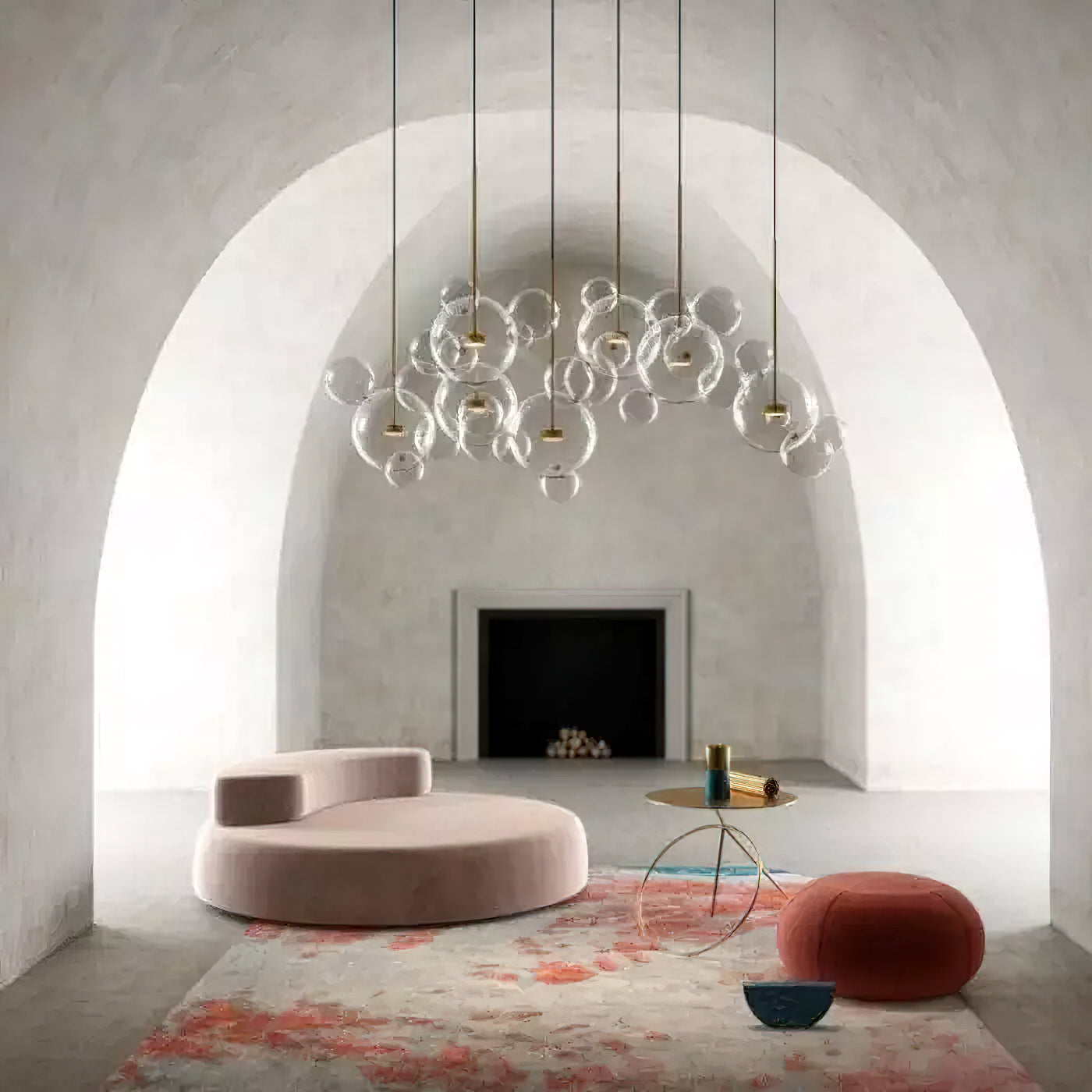 Murlamp Bubble Pendant Light - Modern Glass Ceiling Lamp for Living Room, Bedroom, Dining Room - Elegant Hanging Light Fixture for Home Decor and Interior Design