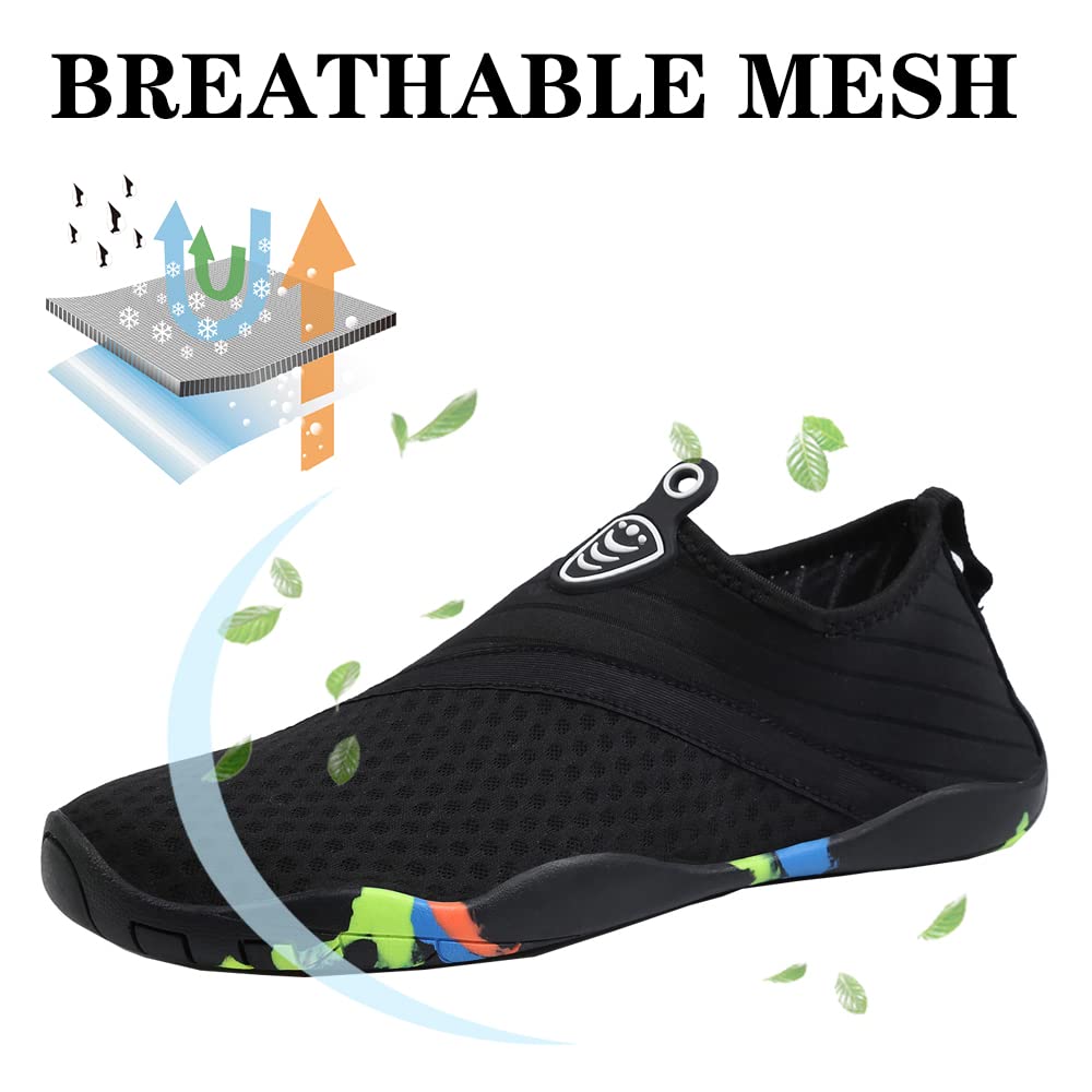**Lightweight Water Shoes for Men & Women - Quick-Dry Aqua Socks for Swimming, Surfing, Diving & Yoga - Barefoot Pool Shoes for Beach, Gym & Outdoor Activities**