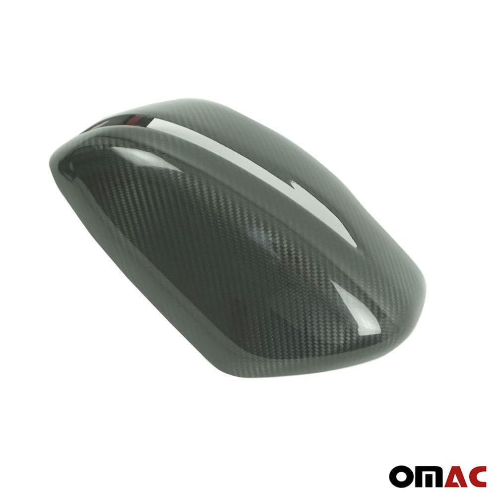 OMAC Carbon Fiber Side Mirror Cover Caps for Nissan Rogue Sport 2017-2022 - 2-Piece Set (Black) - Enhance Style & Protection for Your Car Exterior