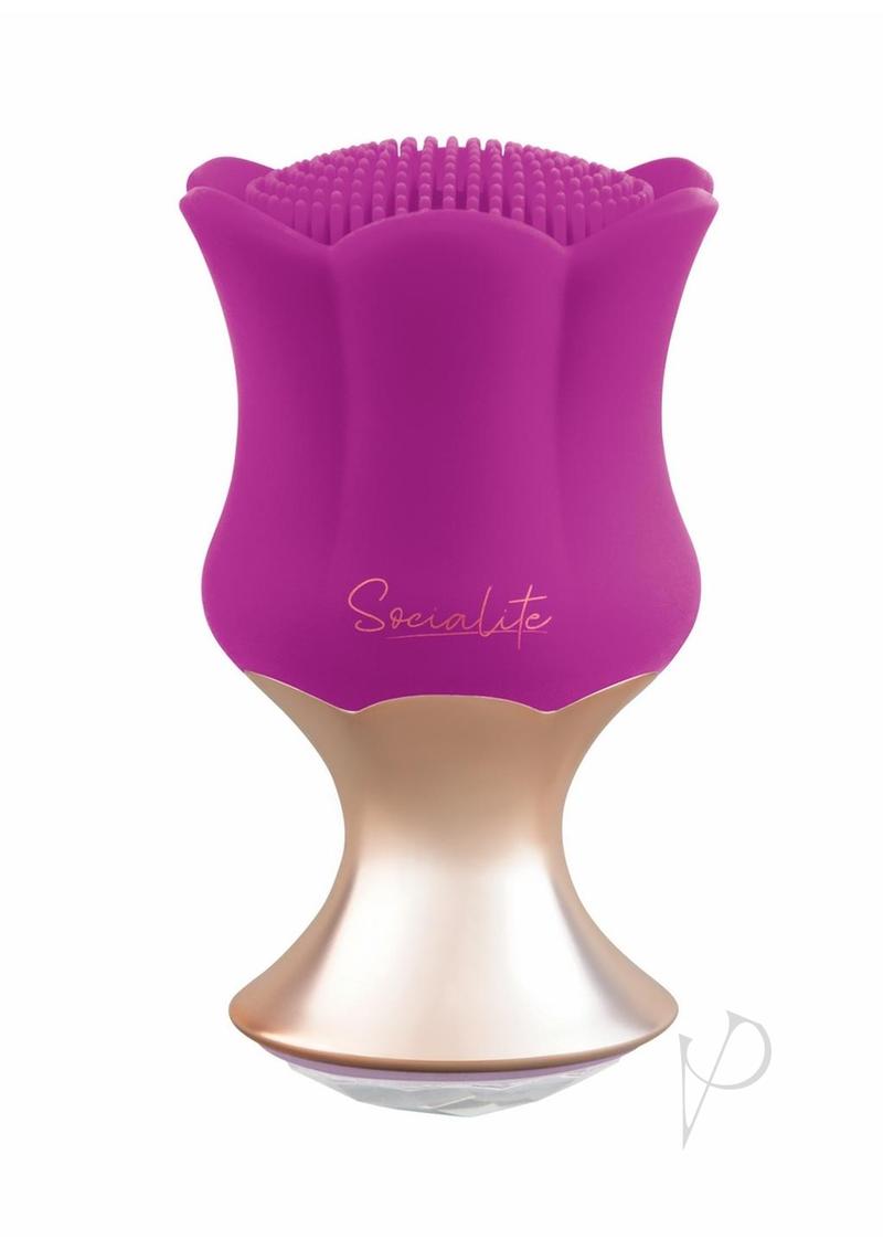 Bodywand Socialite Octan Rechargeable Silicone Massager - Purple & Gold | Personal Relaxation & Muscle Relief for Home & Spa Use