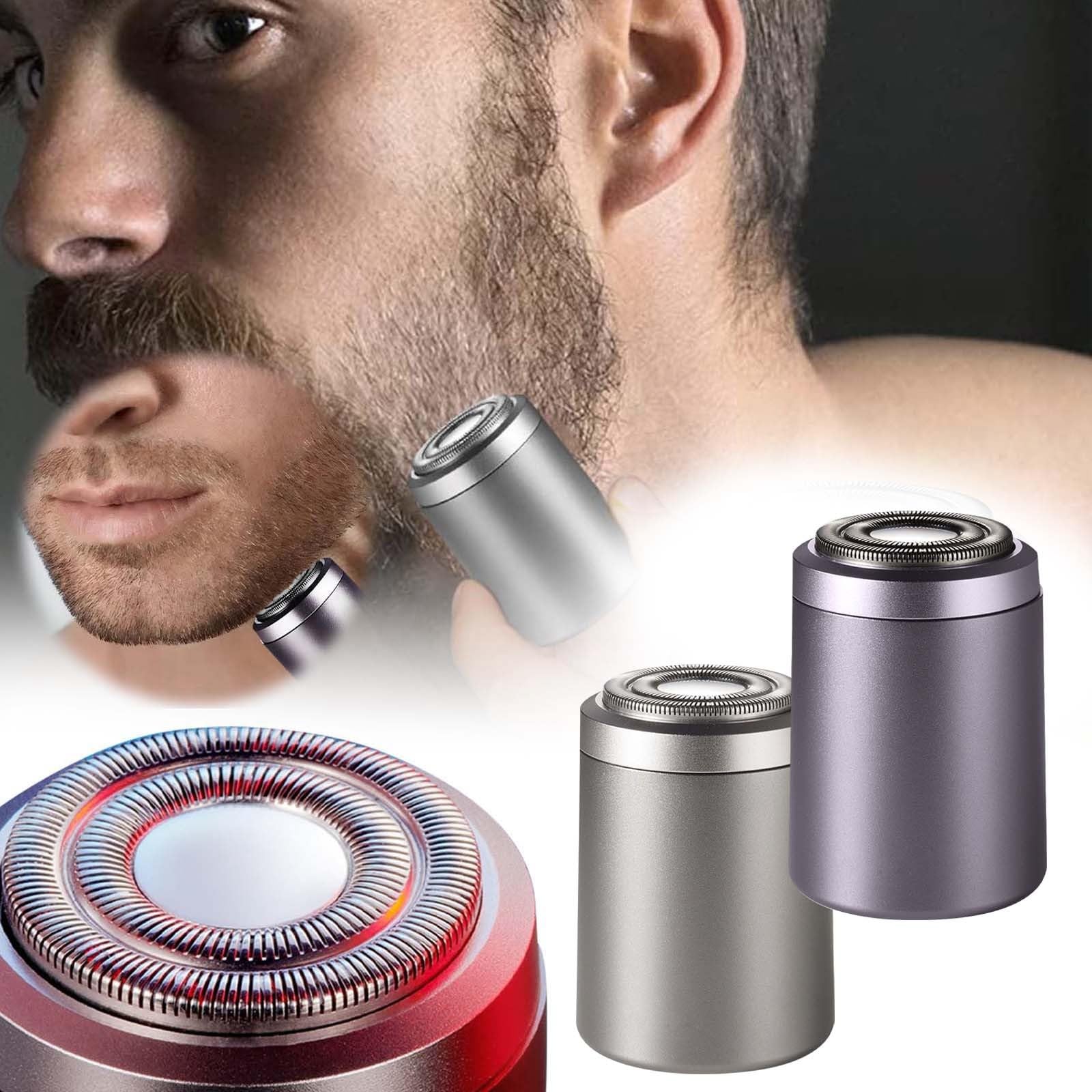 Portable Mini Electric Shaver for Men & Women - USB Rechargeable Waterproof Beard Trimmer - Travel & Office Use - Silver | Perfect for Business Trips, Gym Bags & Daily Grooming