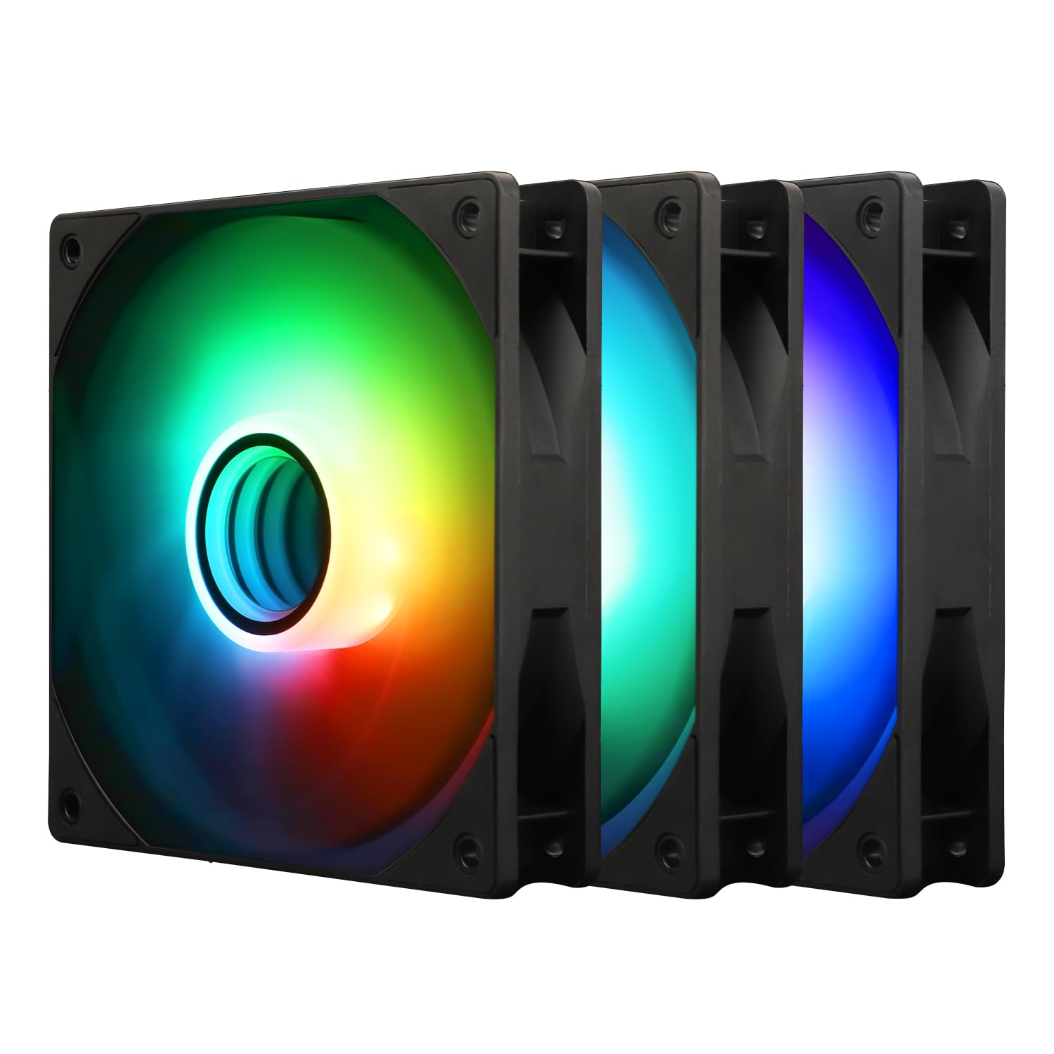 Thermalright TL-C12B-S V3 120mm ARGB PWM CPU Case Fan - 4-Pin Silent Cooling Fan with S-FDB Bearing & Mirror Light Effect (3-Pack) - Perfect for Gaming PC, Workstation, and Desktop Computer Cooling