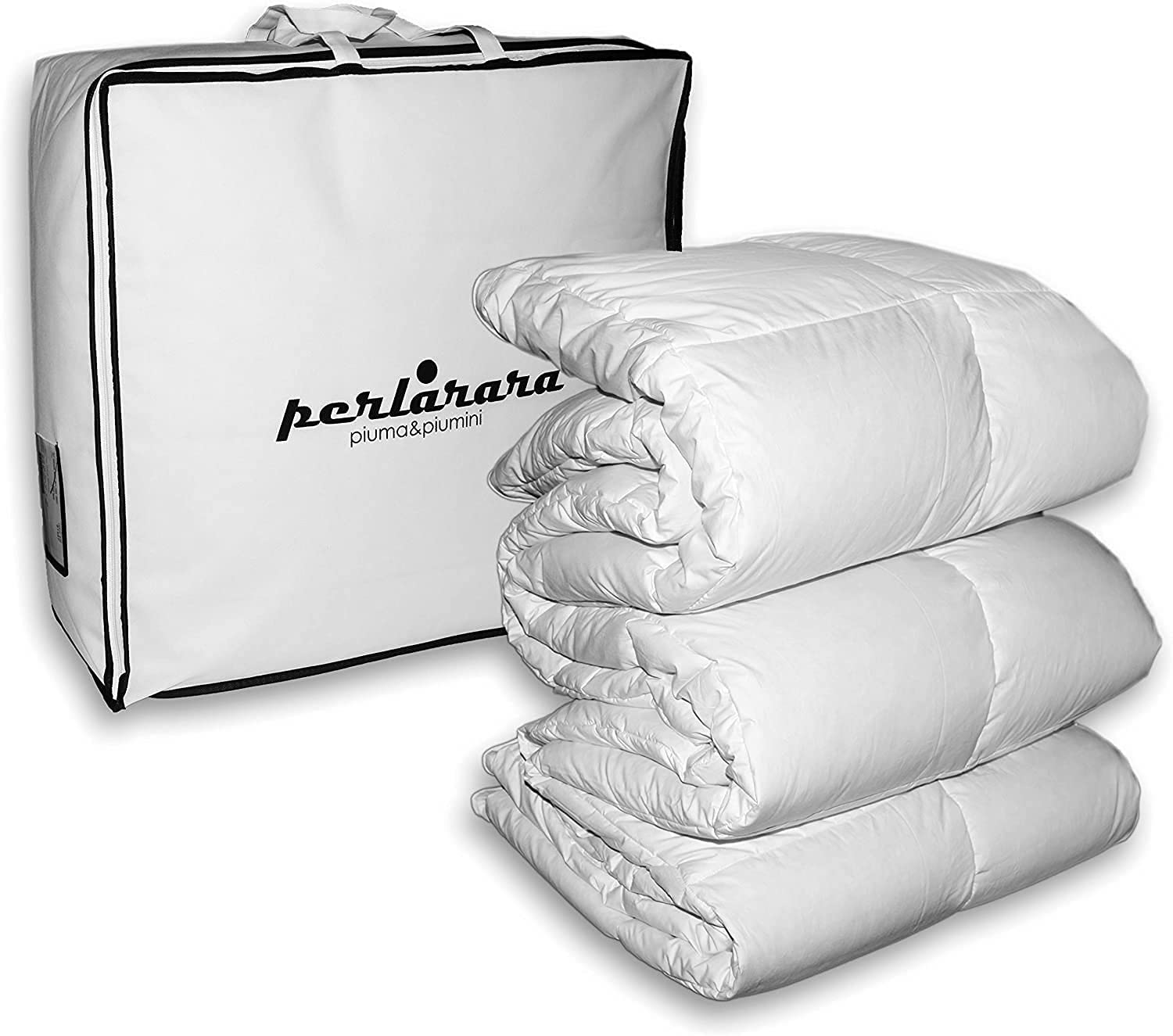 PERLARARA Auril 720 Spring Lightweight King Size Goose Feather Duvet - 100% Down Filling, 260 x 240 cm, All Season Comfort for Bedroom - Perfect for Spring & Summer Nights, Luxury Hotel Style Bedding