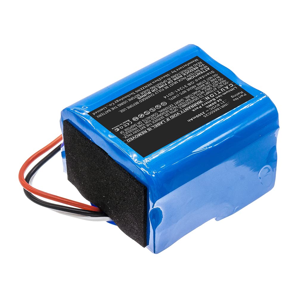 Synergy Digital 21.6V 2500mAh Li-ion Vacuum Cleaner Battery - Replacement for INR18650C25 Model | Perfect for Home Cleaning, Car Detailing & Pet Hair Removal