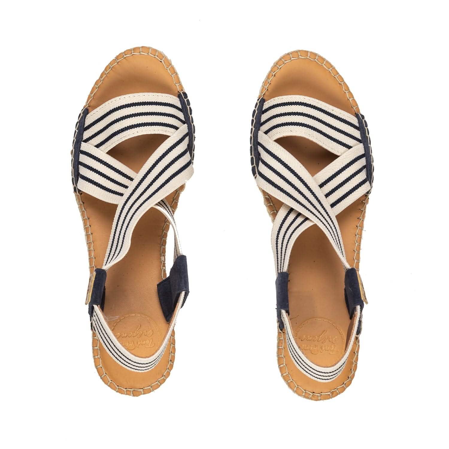 Women's Elastic Fabric Wedge Espadrille Shoes - Comfortable Summer Sandals for Casual Outings, Beach Vacations & Date Nights