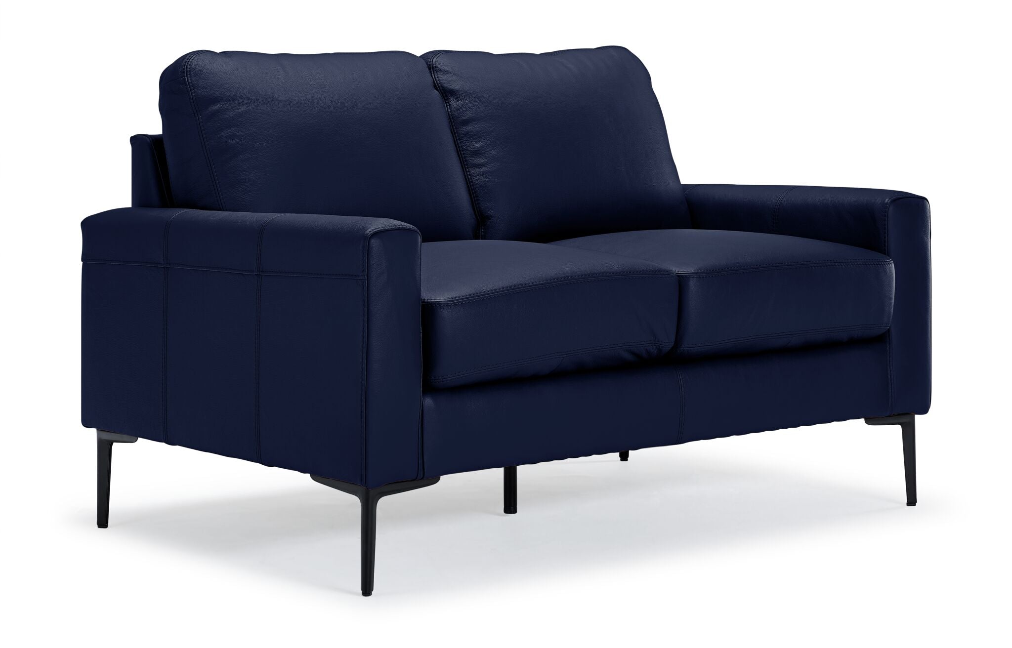 Premium Navy Blue Chito Leather Sofa and Loveseat Set for Living Room - Modern 3-Piece Sectional Furniture with Comfortable Cushions | Perfect for Home Theater, Family Gatherings & Cozy Relaxation