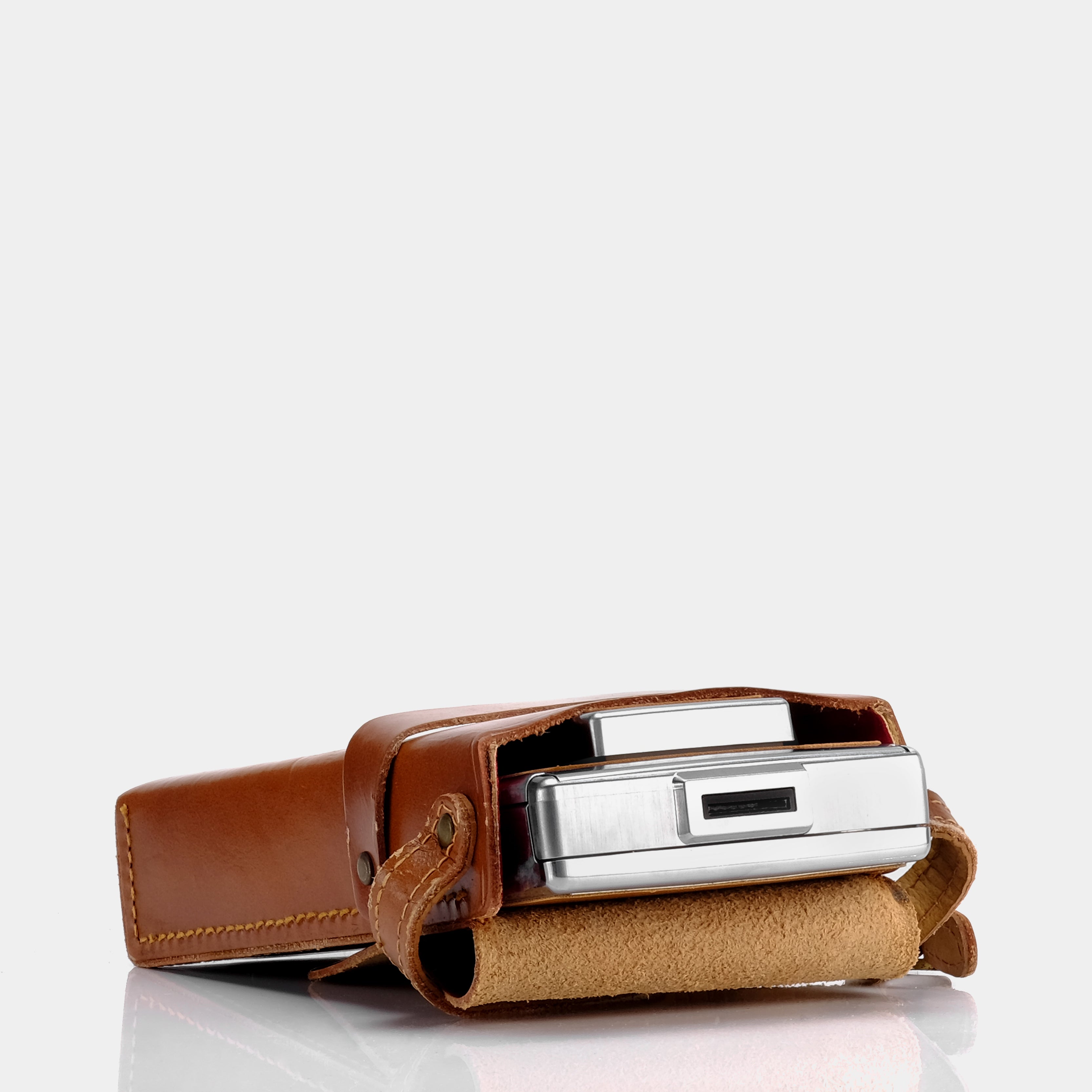 Brown Leather SX 70 Instant Camera Case - Vintage Polaroid Camera Protector for Travel & Photography Enthusiasts