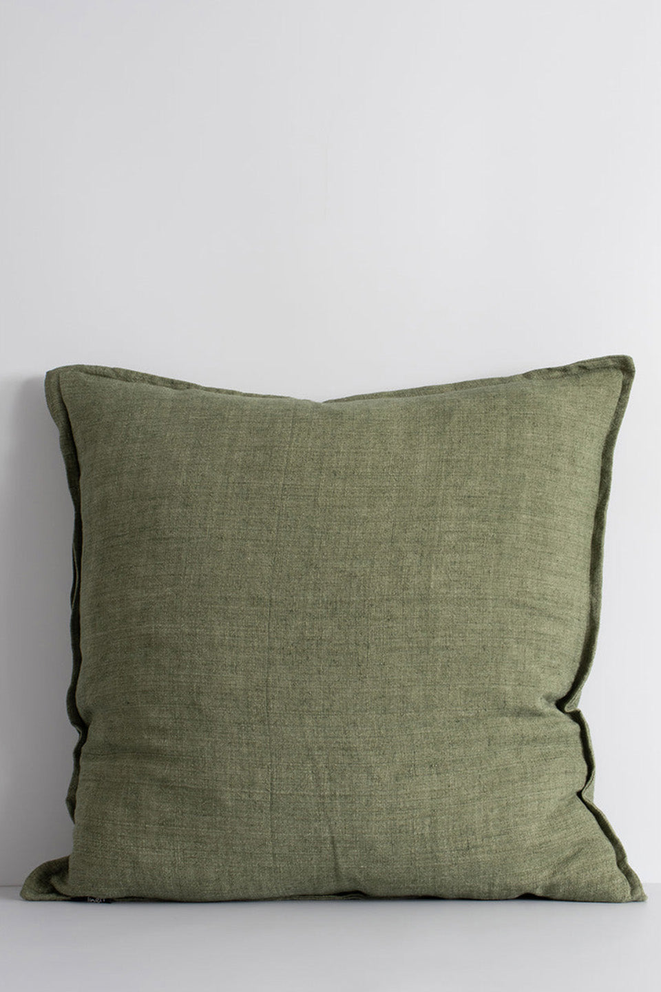 Cassia Moss Feather Insert 55x55cm Linen Cushion Cover - Soft Decorative Pillow for Sofa, Bed & Home Decor