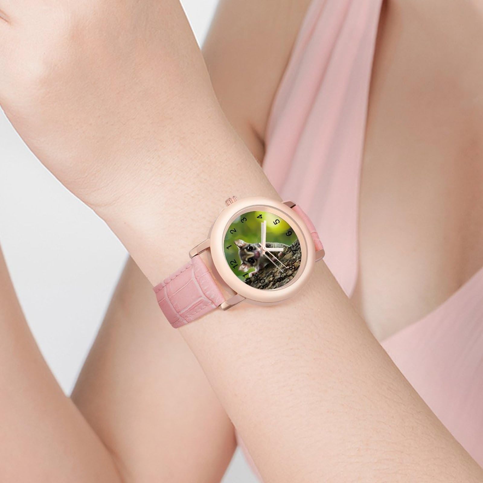 Australia Cute Sugar Glider Women's Watch - Leather Strap Quartz Watch for Travel & Work