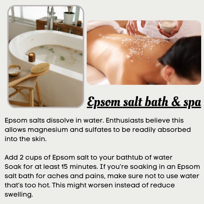 Organic Epsom Salt Crystals 1Kg - Premium Magnesium Sulfate for Muscle Relief, Foot Soak & Pain Relief | Relaxing Bath Soak, Plant Nutrient for Gardening | Perfect for Spa, Home Therapy & Organic Gardening