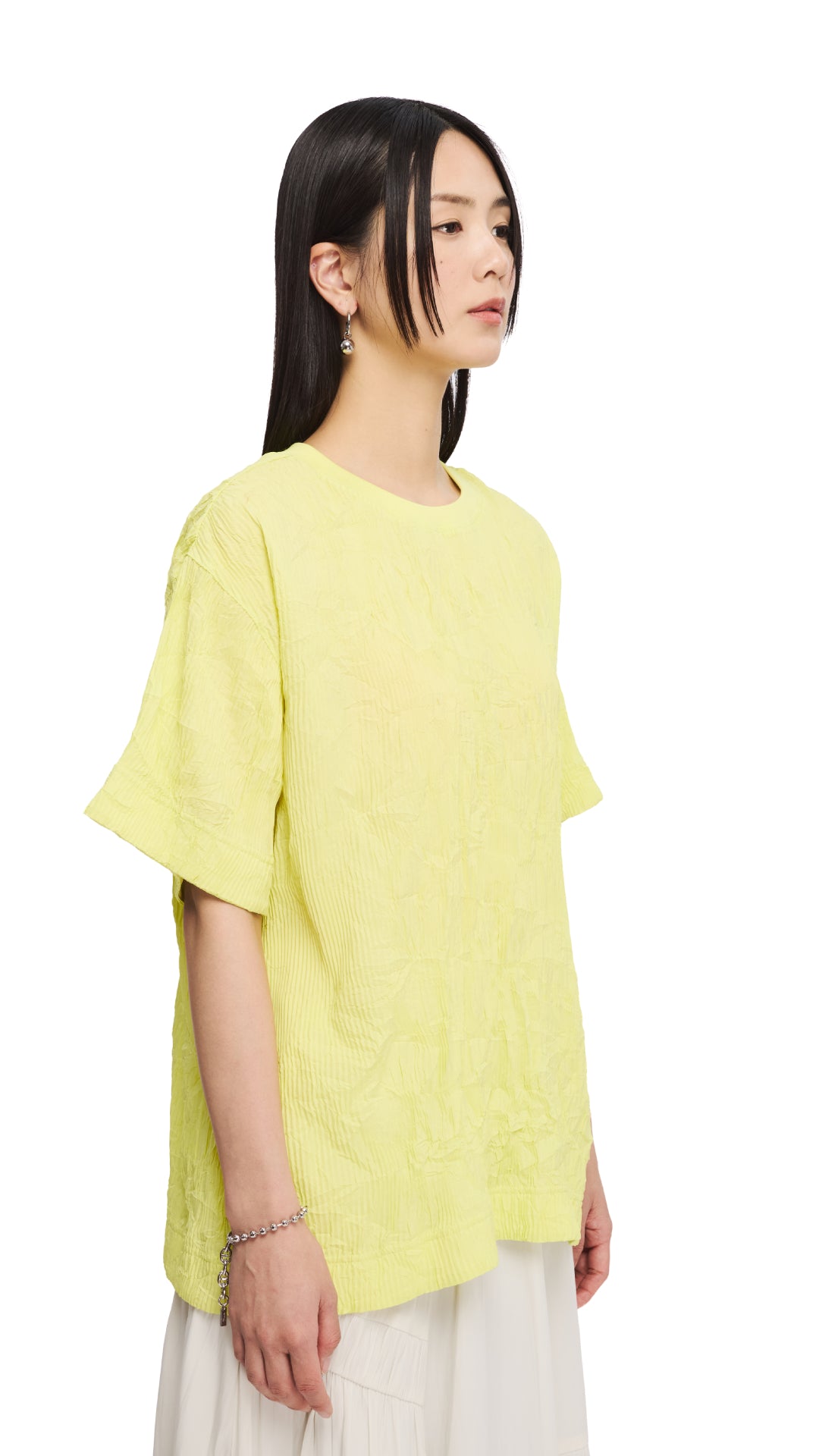 Ultra Large Pleated T-Shirt for Women - Oversized Comfort Fit Casual Top for Everyday Wear | Perfect for Lounge, Streetwear & Layering