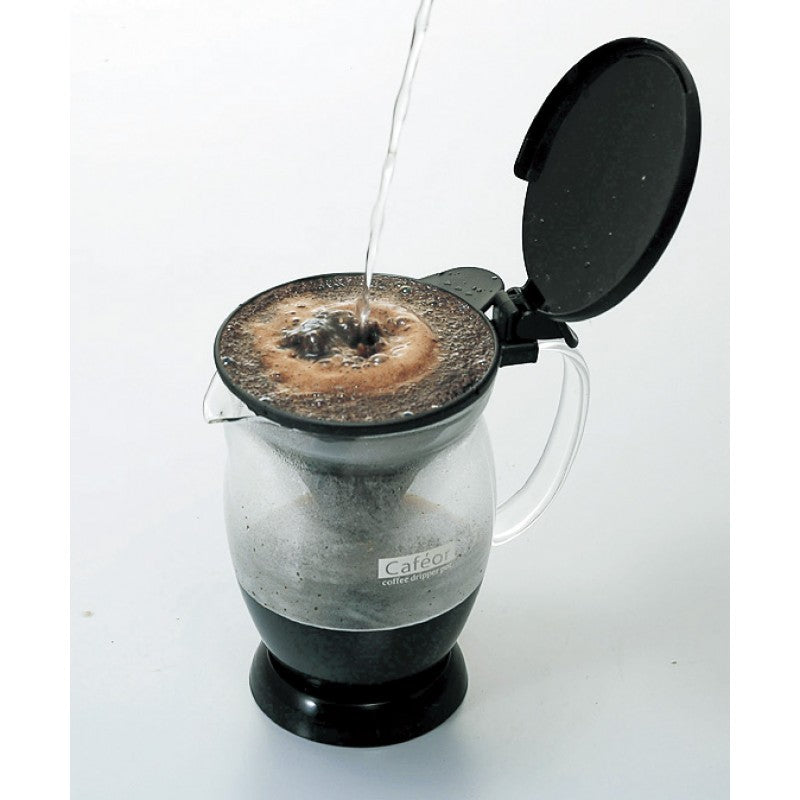 Hario V60 Ceramic Coffee Dripper - 2 Cup Pour Over Coffee Maker, Black - Perfect for Home Brewing & Specialty Coffee Lovers