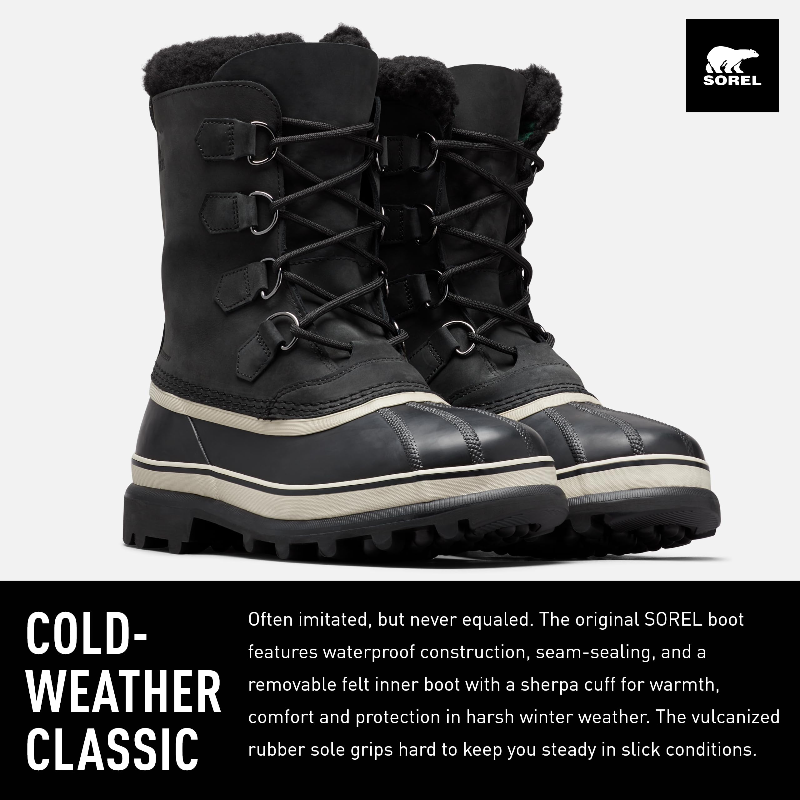 Sorel Men's Caribou Waterproof Winter Boots - Insulated Snow Boots for Hiking, Walking & Outdoor Adventures - Cold Weather Footwear for Men