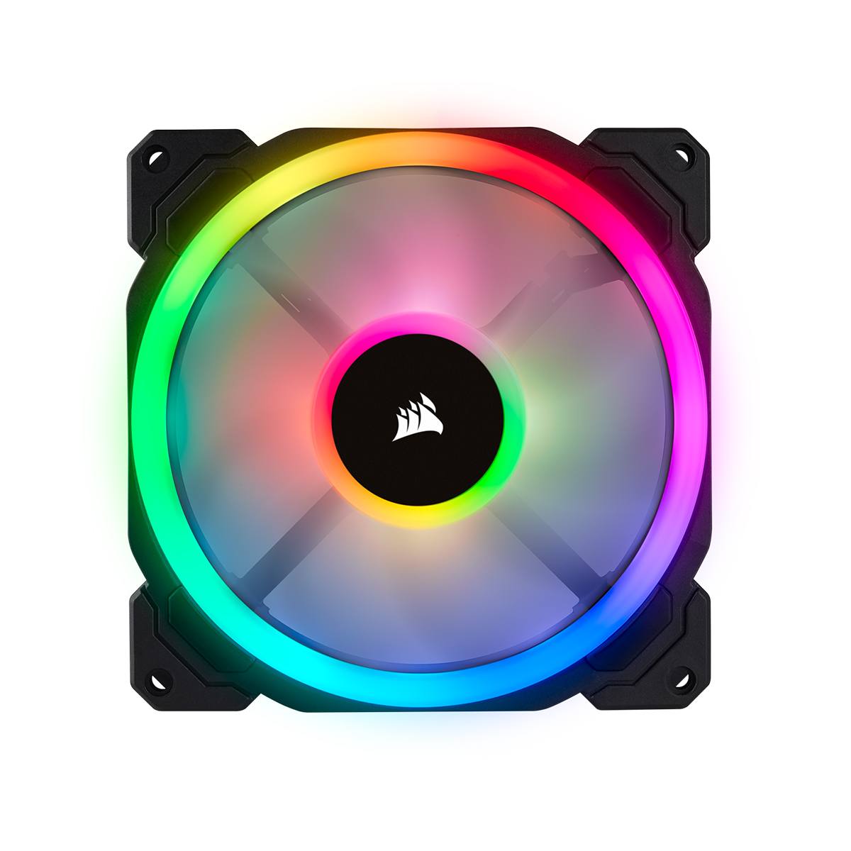 Corsair LL140 RGB 140mm Dual Light Loop RGB LED PC Cooling Fan - Single Pack for Gaming PC, Case Modding & Custom Builds