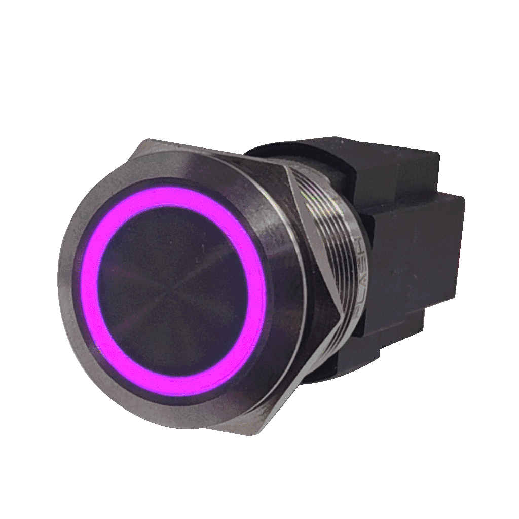 Waterproof Marine Push Button Switch with RGB LED, 10A Stainless Steel Boat Switch - Perfect for Yachts, Boats & Marine Control Panels