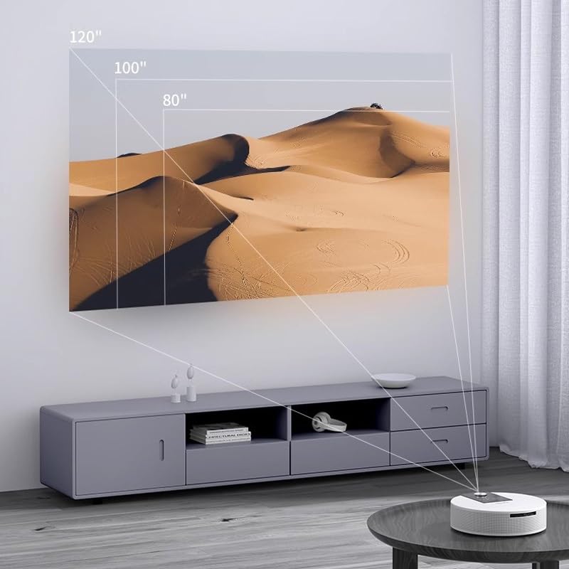 QUYNAGER Mini Smart Home Theater Projector for Bedroom, Outdoor & Mobile Screen - HD Portable Projector for Movies, Gaming & TV (D As Shown) - Perfect for Home Cinema, Camping & Backyard Movie Nights