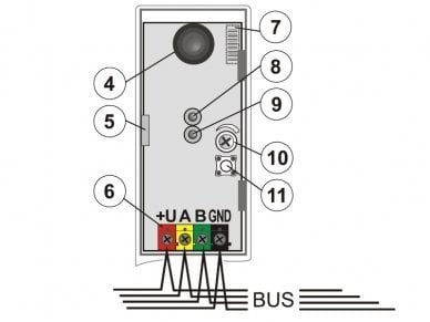 JA 110B BUS Acoustic Glass Break Detector - Wireless Security Alarm Sensor for Home & Business Burglar Protection