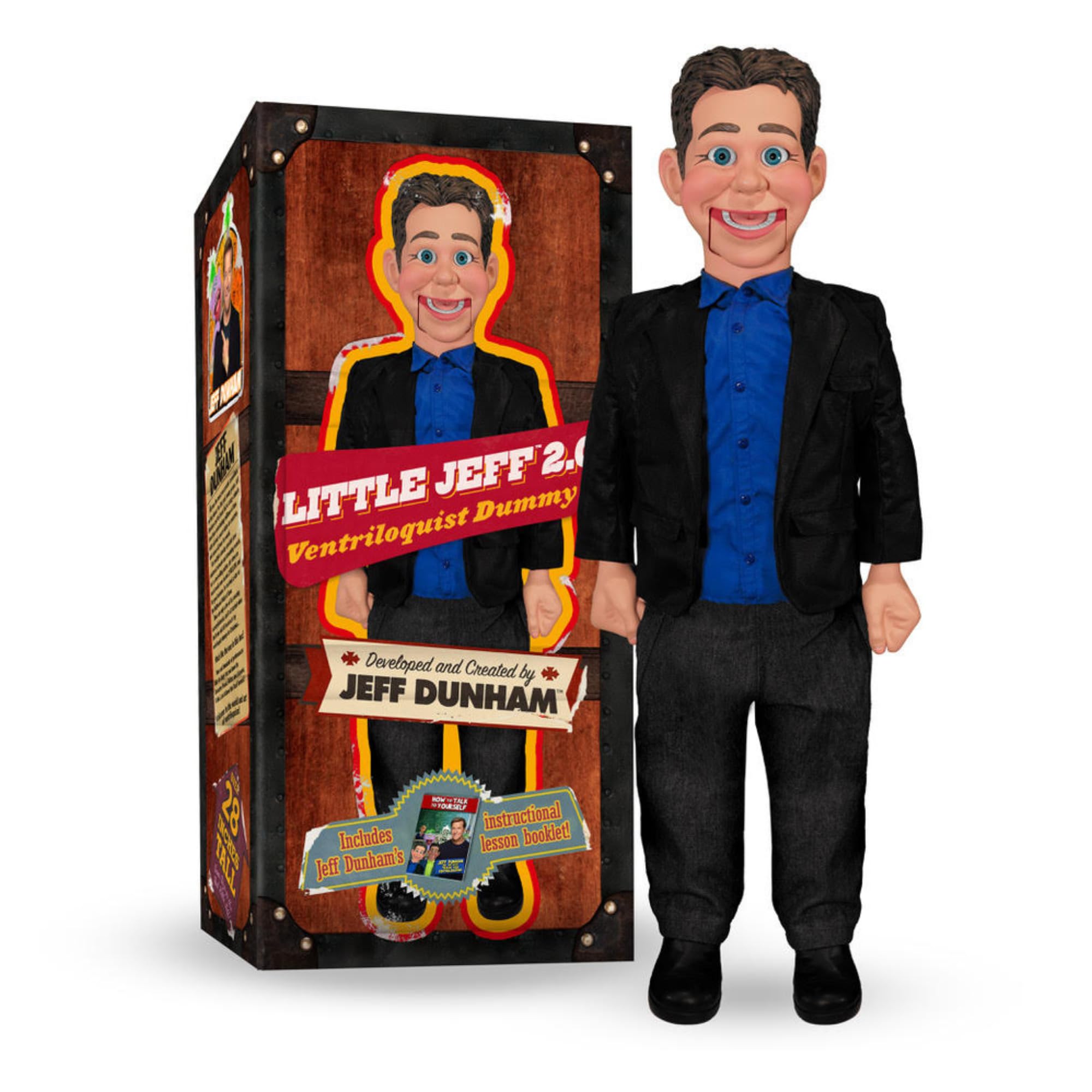 Jeff Dunham 22-Inch Little Jeff 2.0 Ventriloquist Dummy - Professional Puppet for Performers & Collectors | Perfect Gift for Comedy Shows, Magic Acts & Ventriloquism Enthusiasts