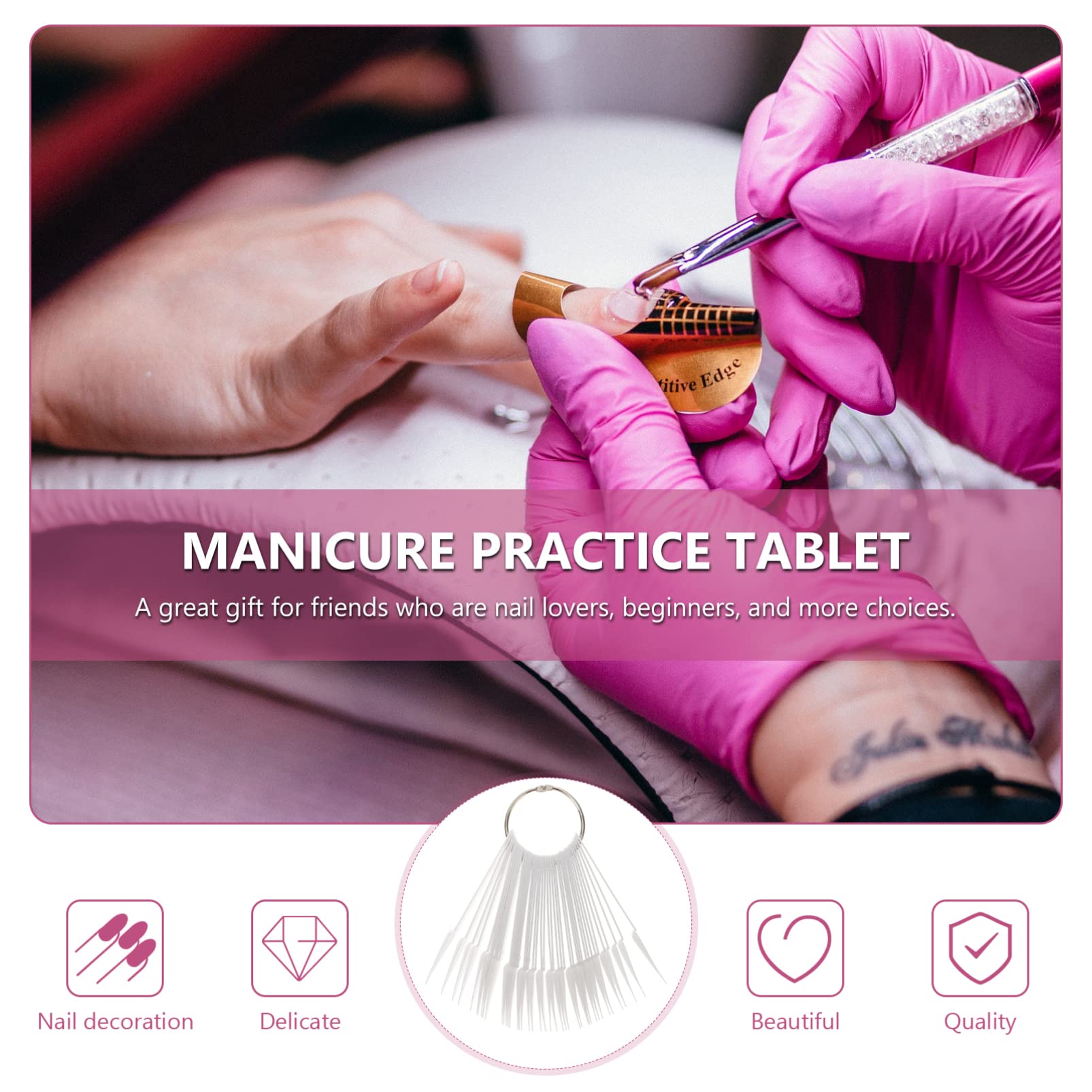 Minkissy 150pcs Nail Fan Color Card - Professional Nail Art Practice Kit for Salon & Home Use, Perfect for Nail Design Training and DIY Manicures