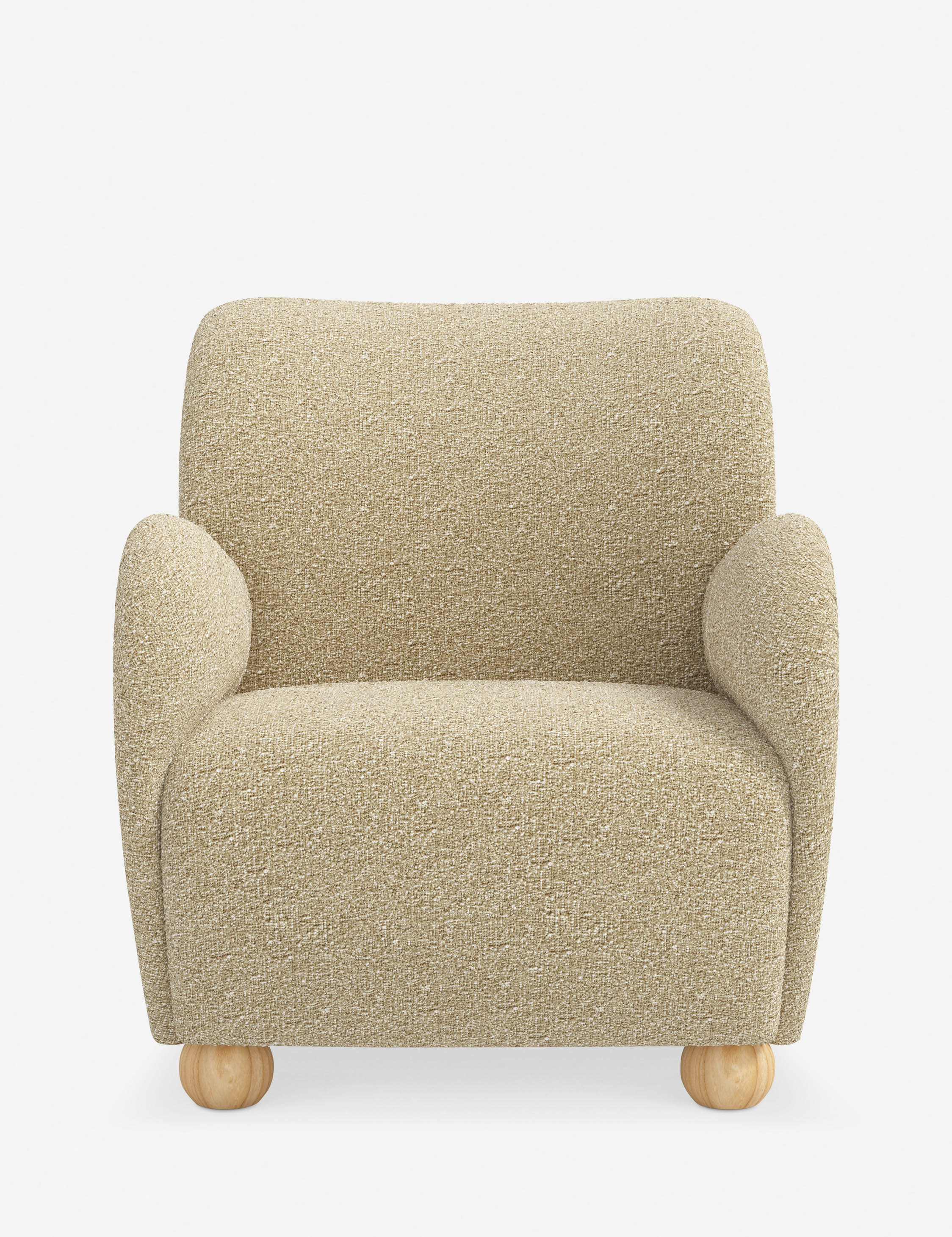 Modern Baird Accent Chair - Mid-Century Inspired Upholstered Armchair with Wooden Legs for Living Room, Bedroom or Office - Perfect for Reading Nook, Lounge Area & Home Decor