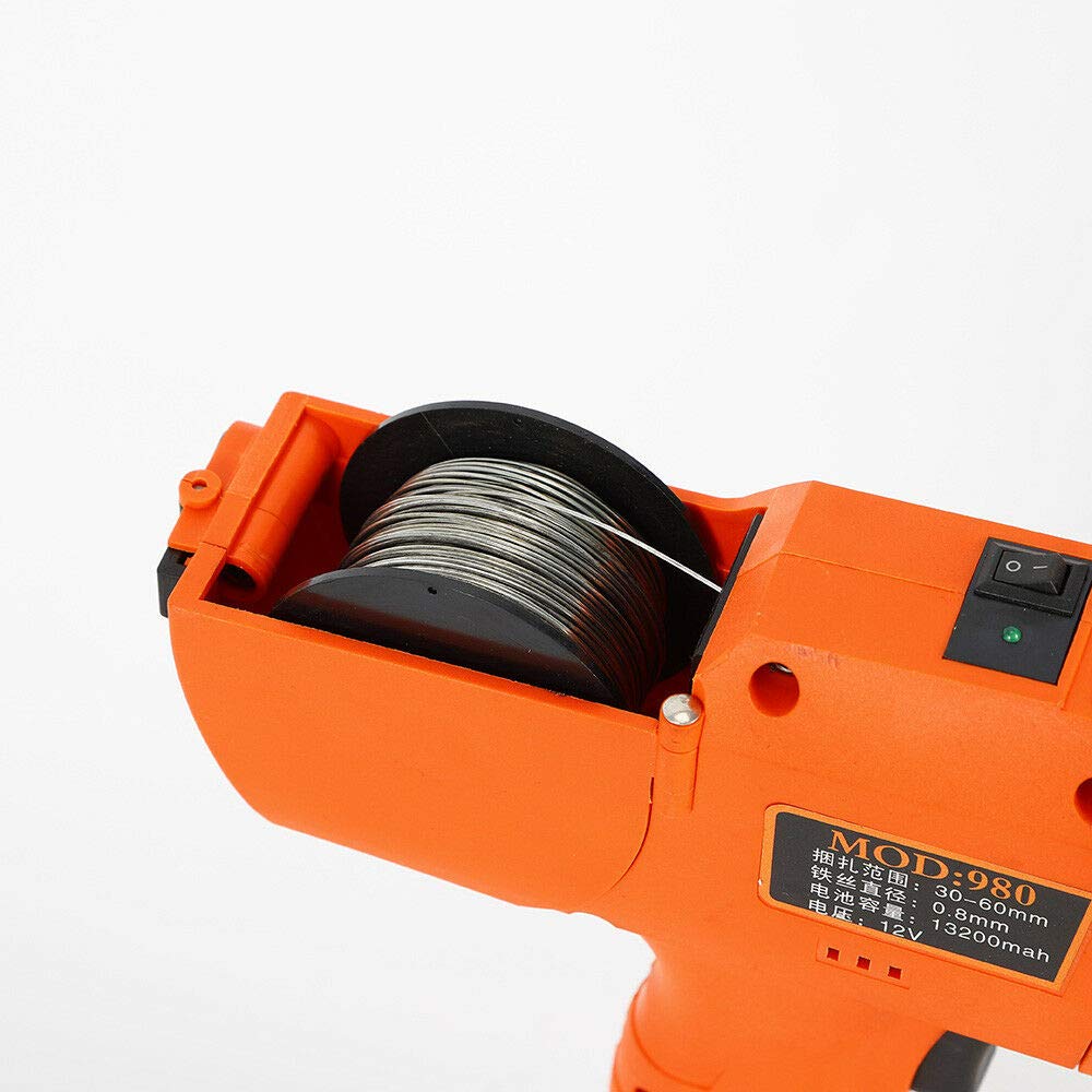 Automatic Handheld Rebar Tier Tying Machine - Steel Bar Binding Tool for 30mm-60mm Rebar with Charger | Construction Site, Concrete Reinforcement & DIY Projects